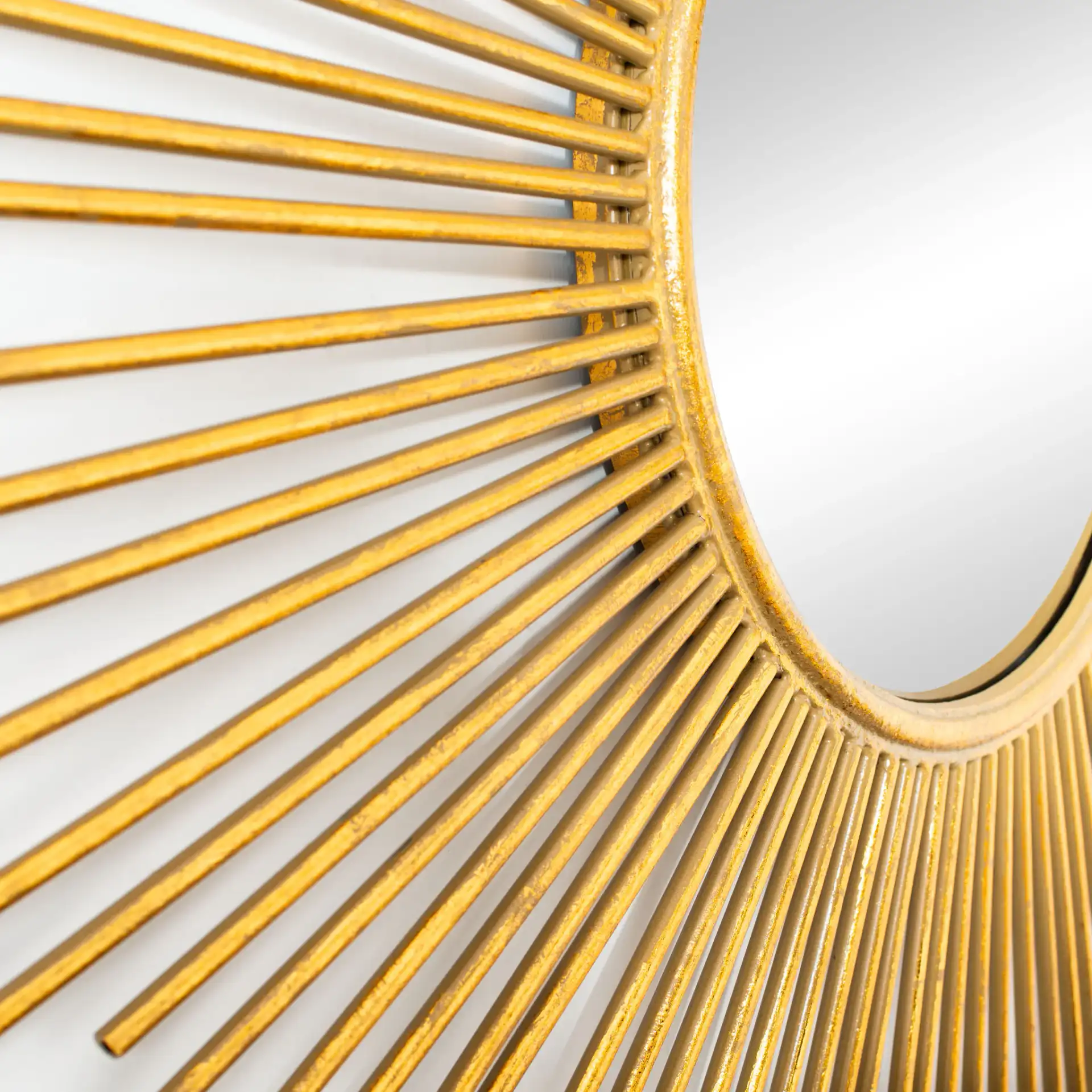 Vila Mirror in Gold Foil in a styled room