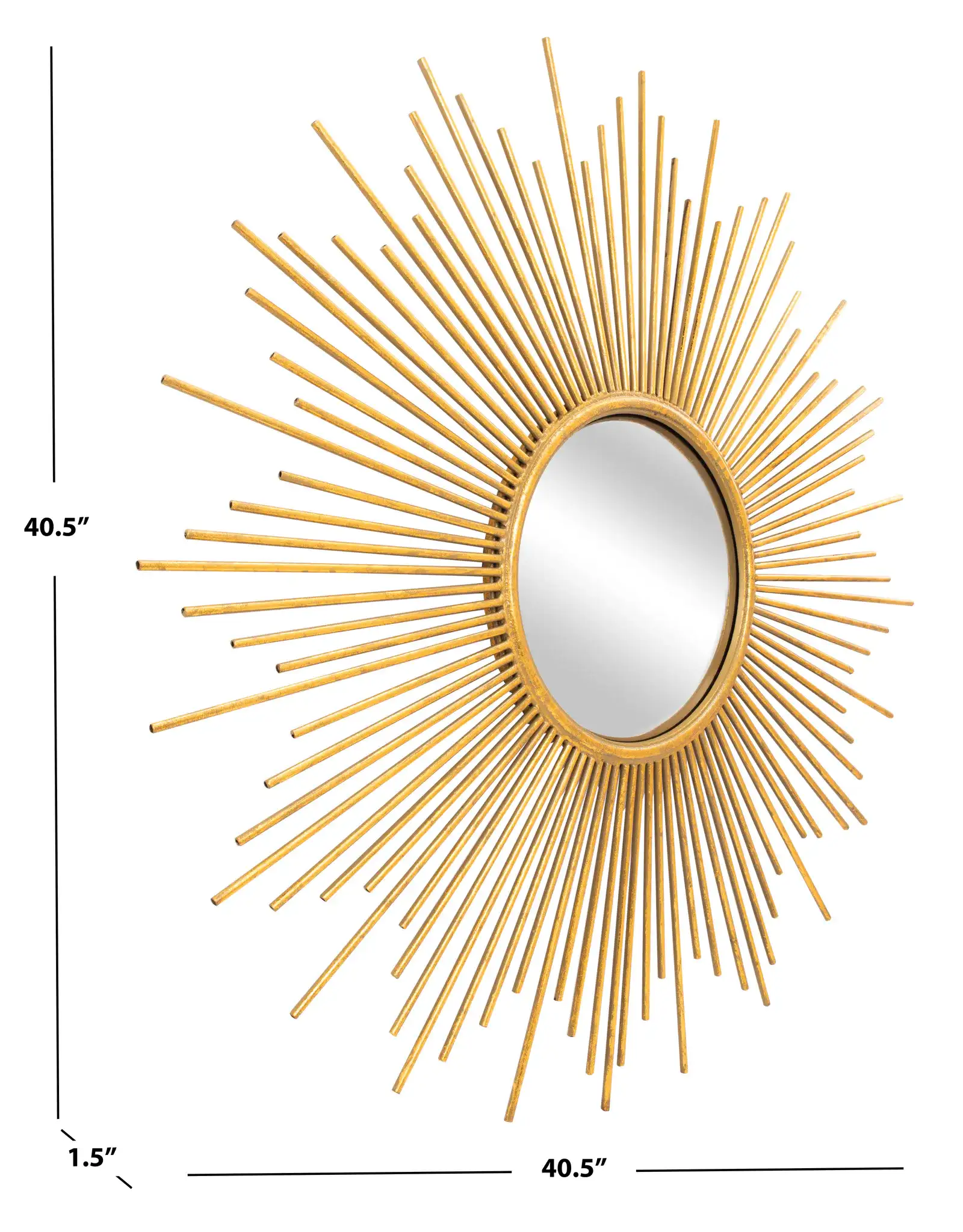 Vila Mirror in Gold Foil, detail view