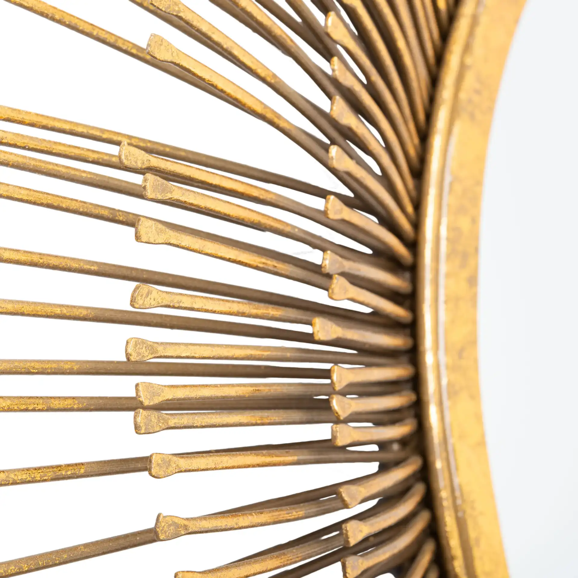 Weslon Mirror in Gold in a styled room