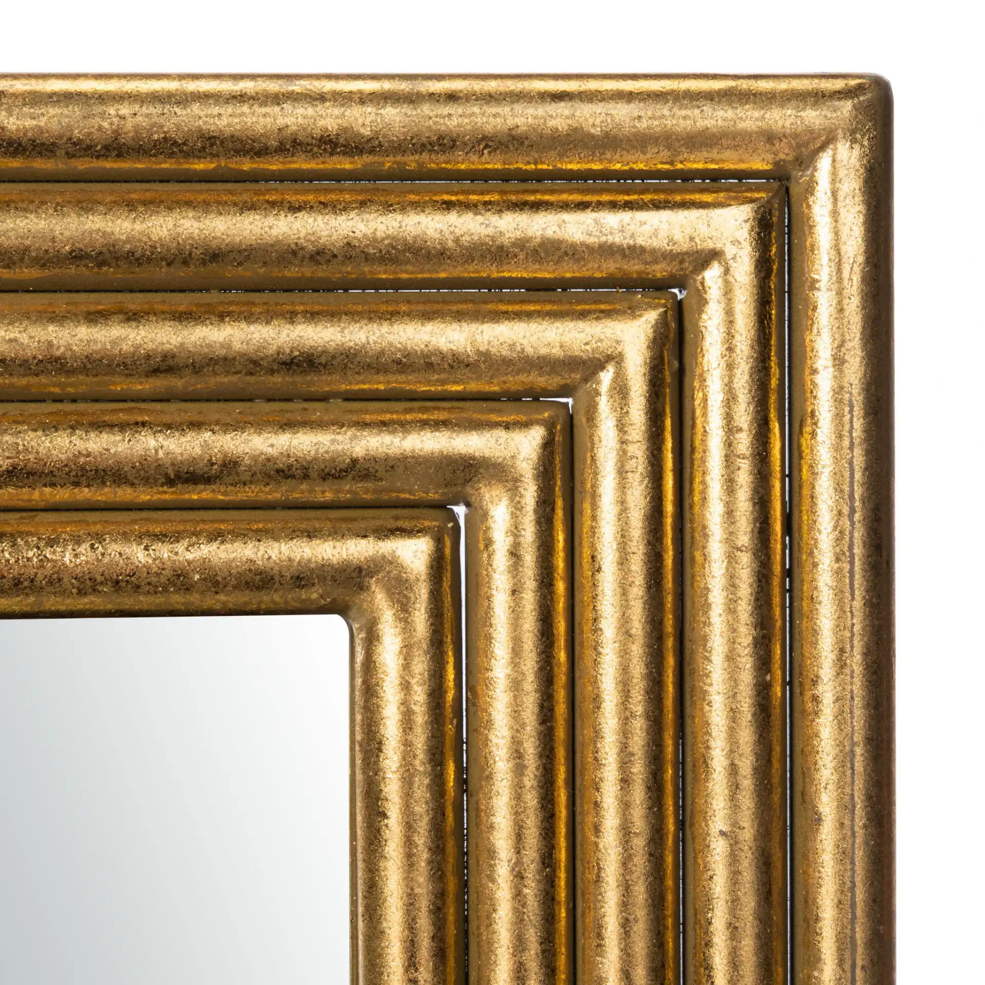 Trenla Mirror in Gold Foil in a styled room