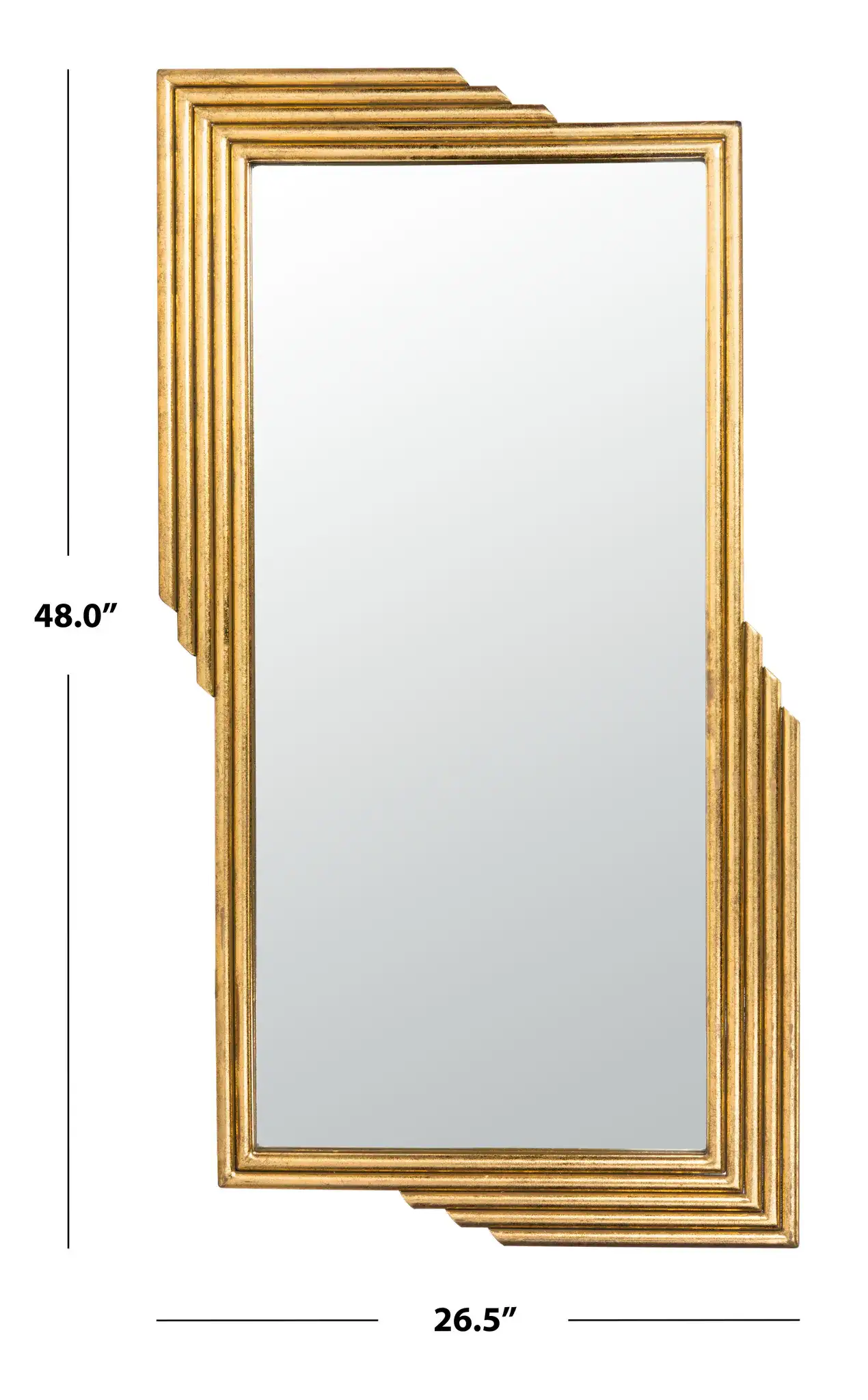 Trenla Mirror in Gold Foil, detail view
