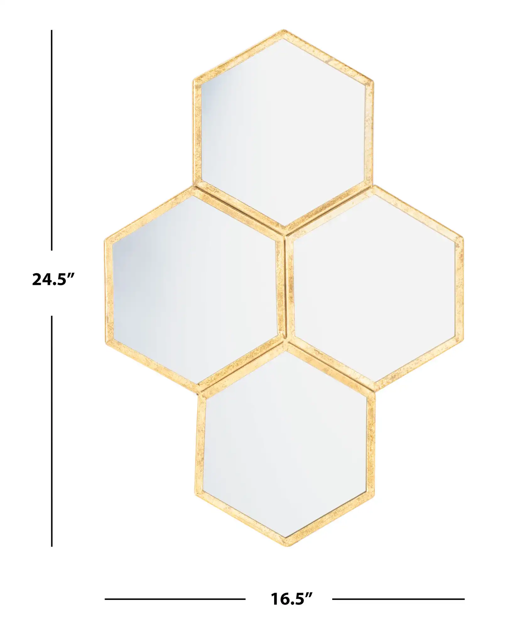 Galen Mirror in Gold Foil, detail view