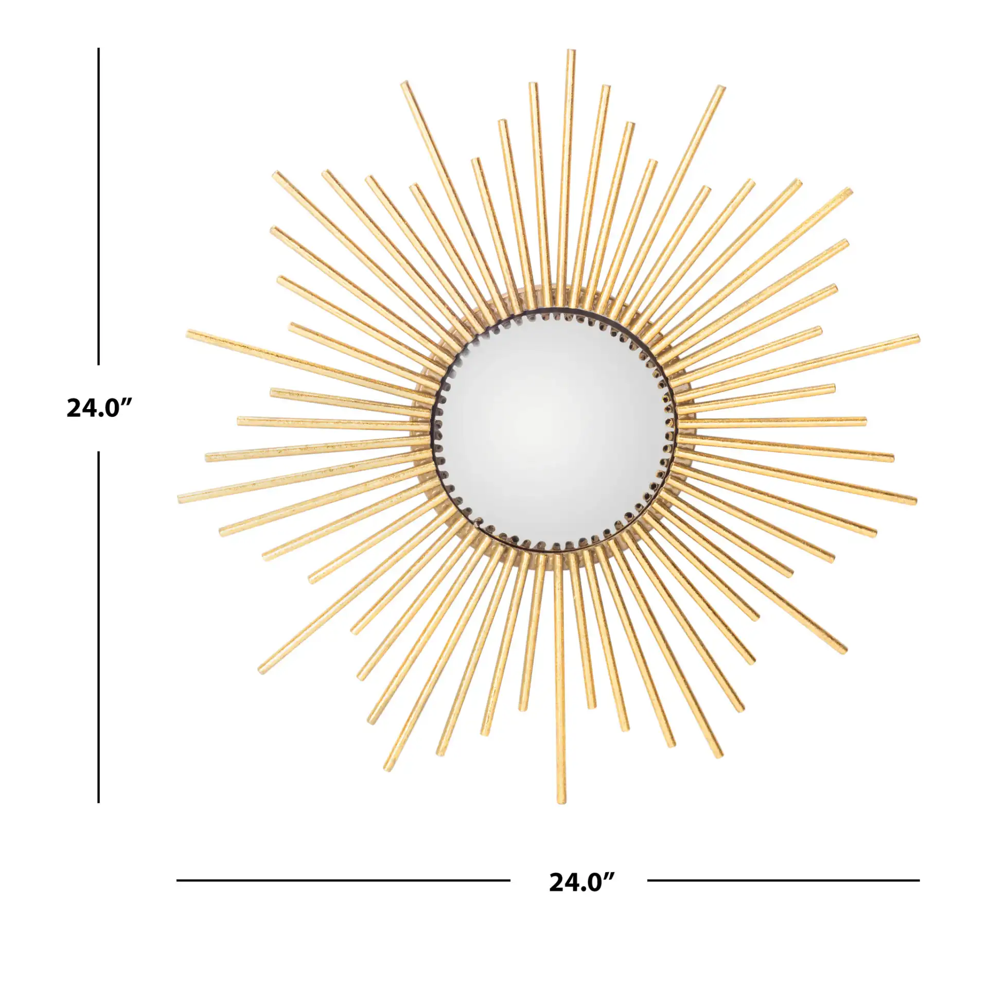 Rosaland Mirror in Gold Foil, detail view