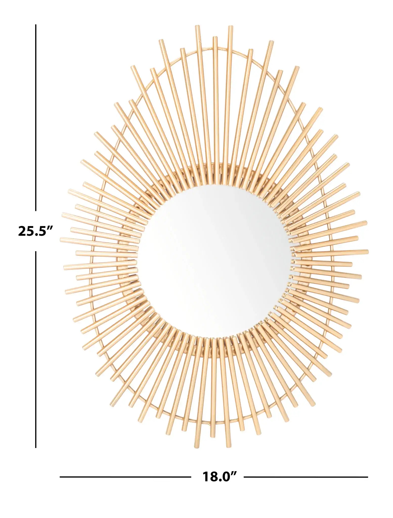 Harson Mirror in Gold, detail view