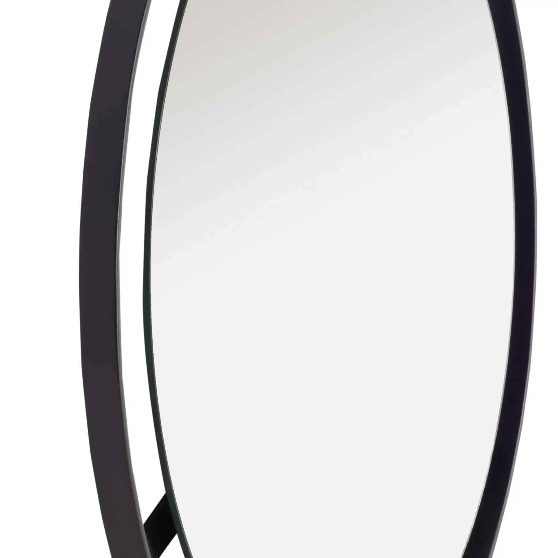 Radlin Mirror in Matte Black in a styled room