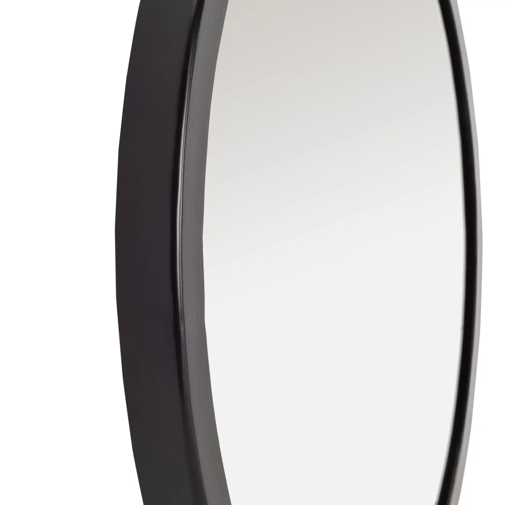 Darsey Mirror in Matte Black in a styled room