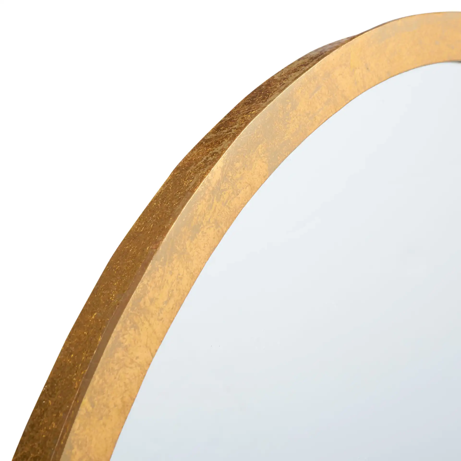 Adric 30-Inch Mirror in Gold Foil in a styled room