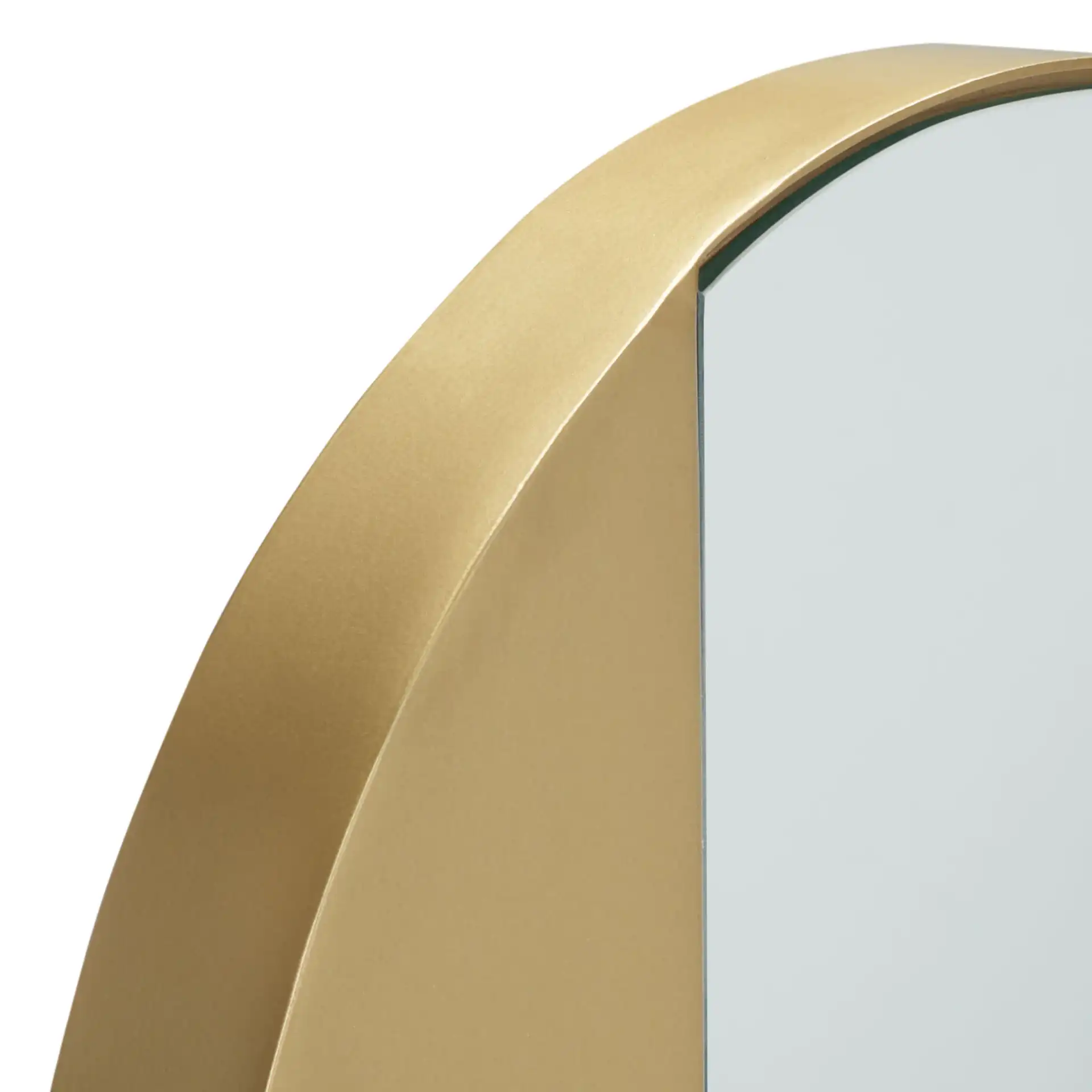Bryley 16-Inch Mirror in Brushed Brass in a styled room