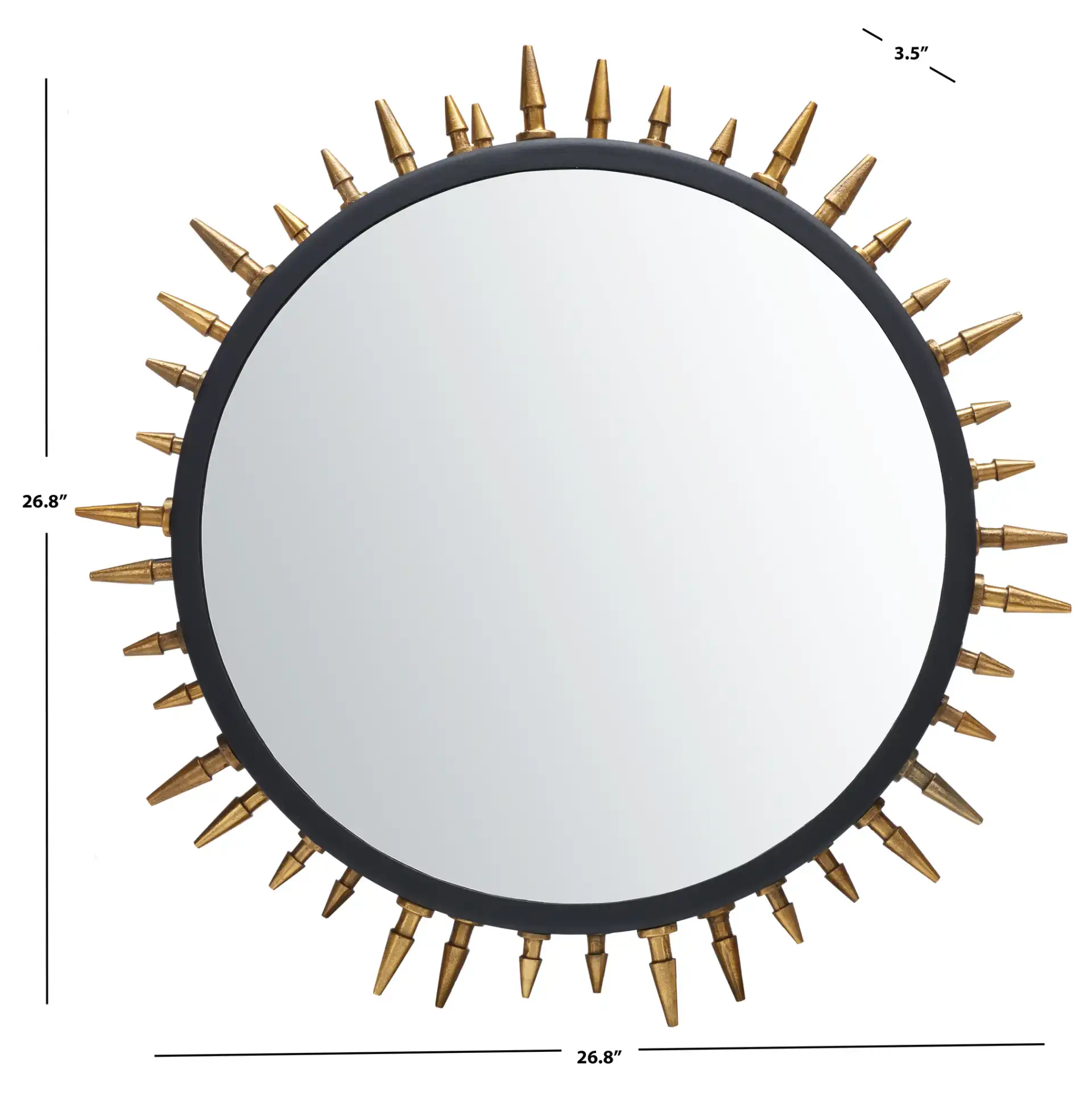 Ceinth Mirror in Black / Gold, detail view
