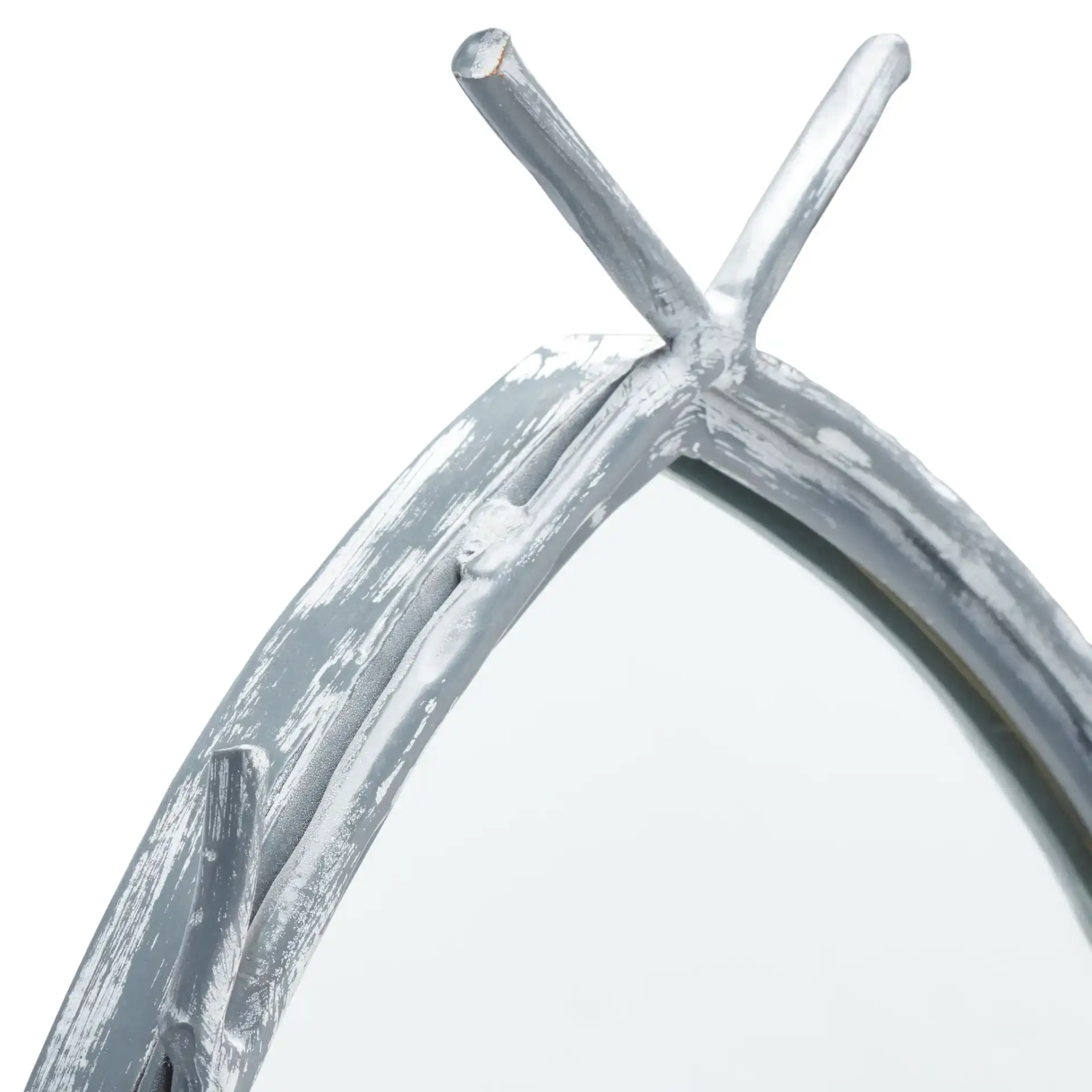 Helios 18.75-Inch Mirror in Silver in a styled room