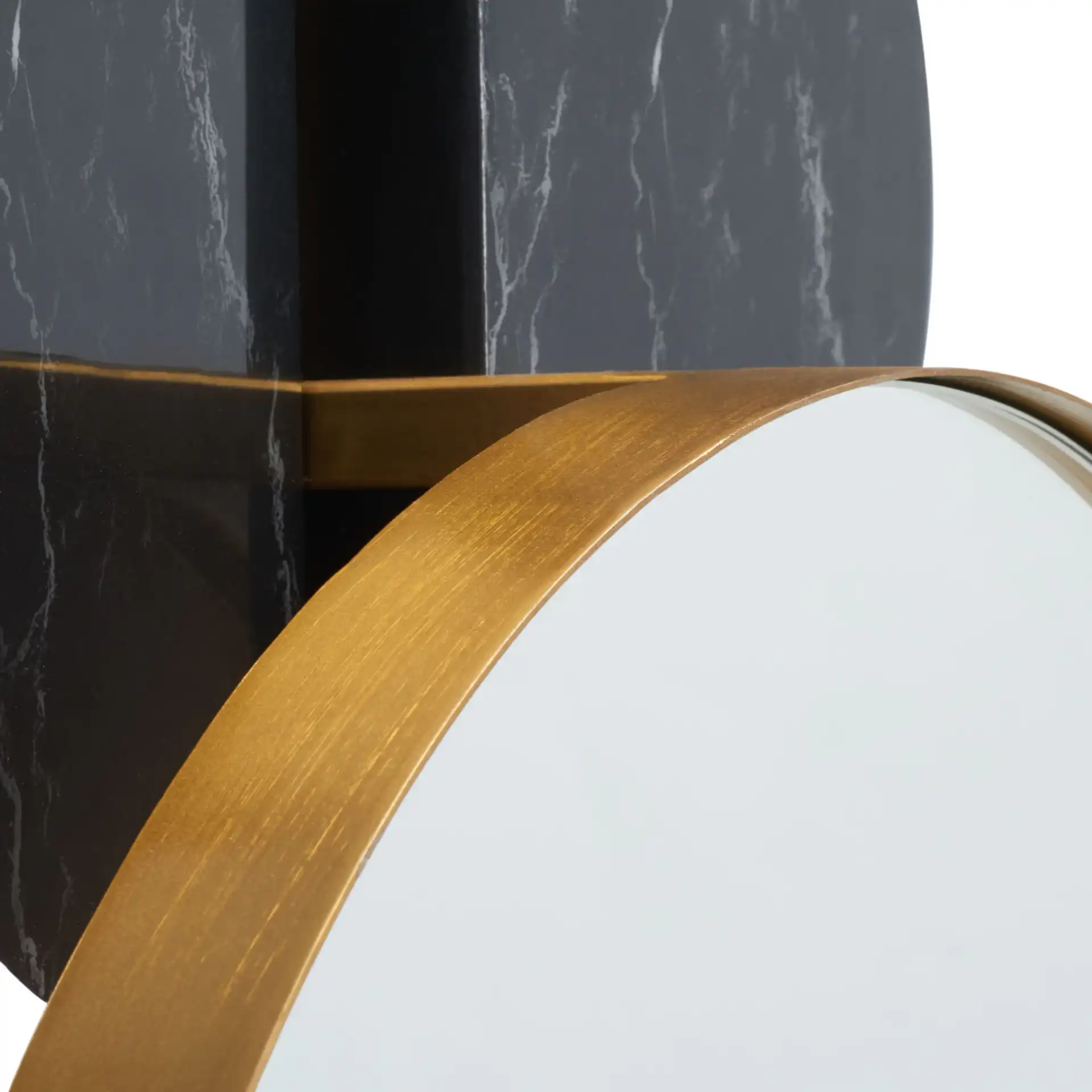 Lavelle 16-Inch Mirror in Gold in a styled room