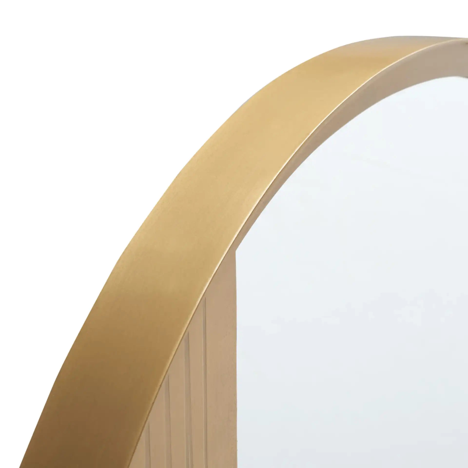 Maileen 24-Inch Mirror in Antique Brass in a styled room