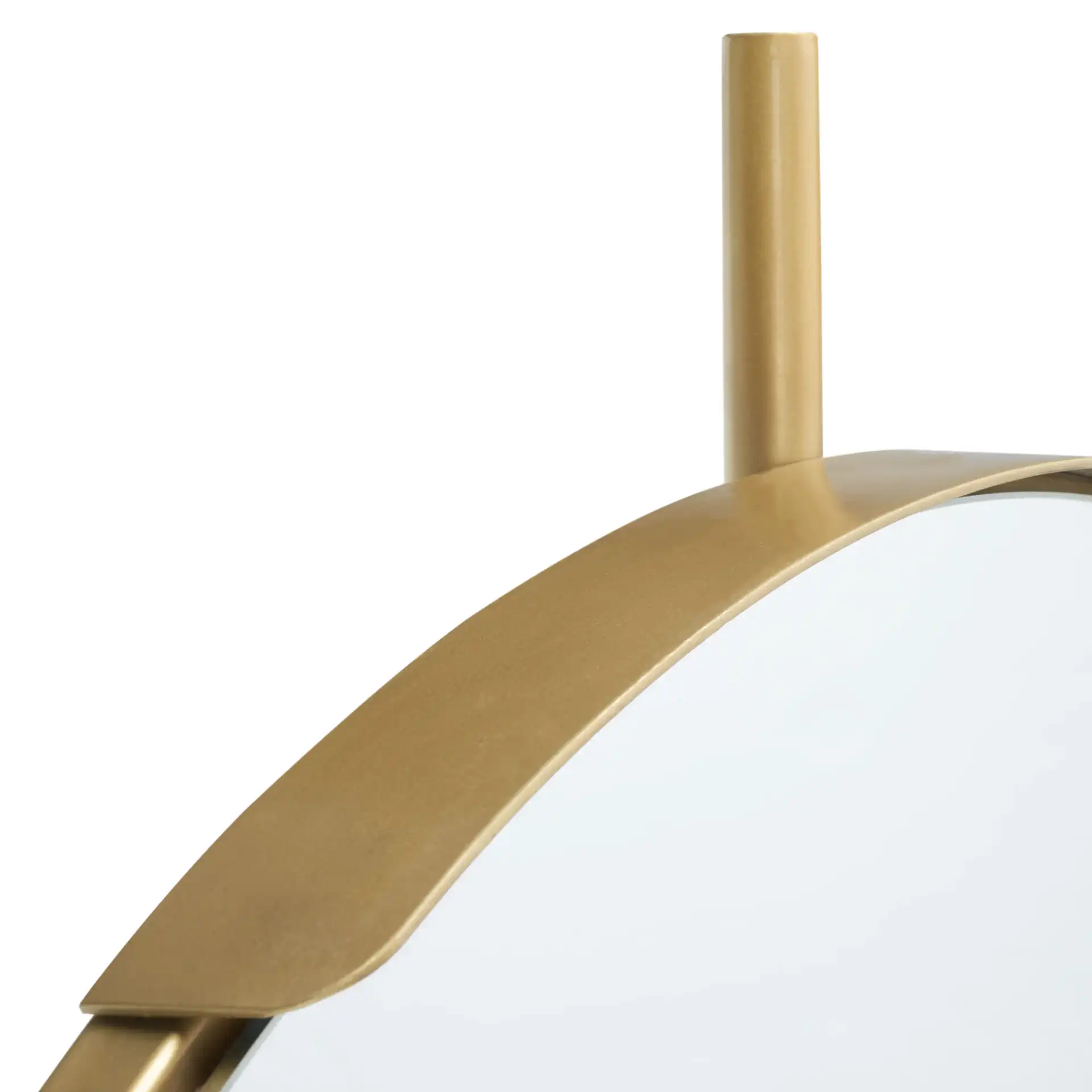Orford 30" Mirror in Brushed Brass in a styled room