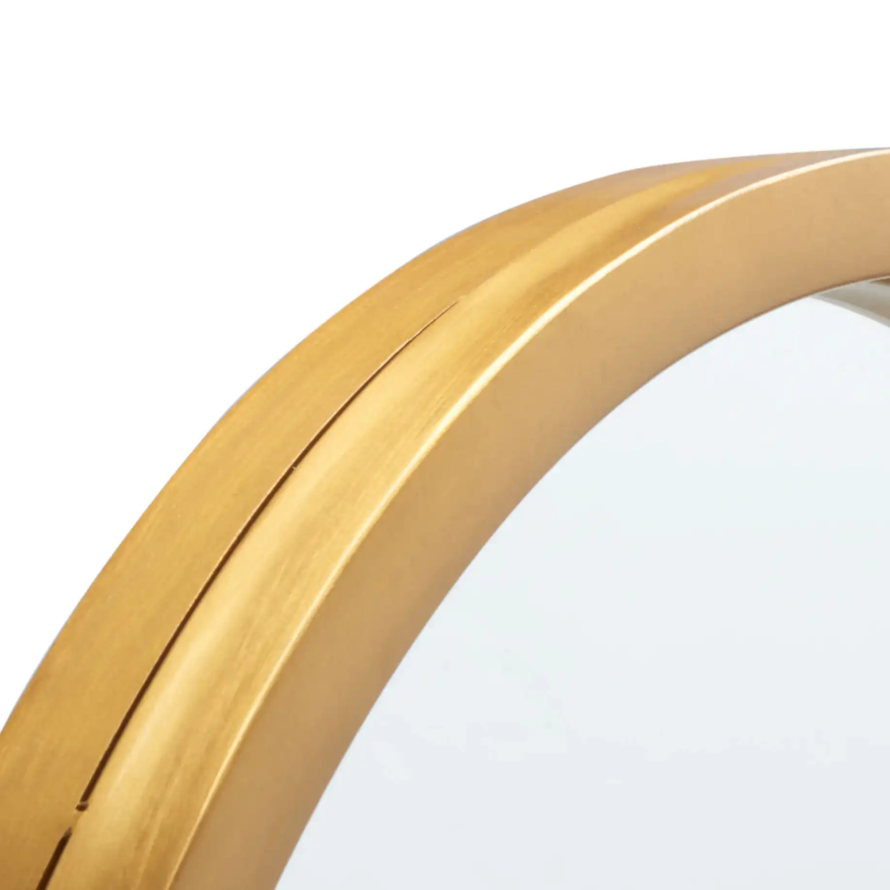 Sarada Mirror in Gold / White in a styled room