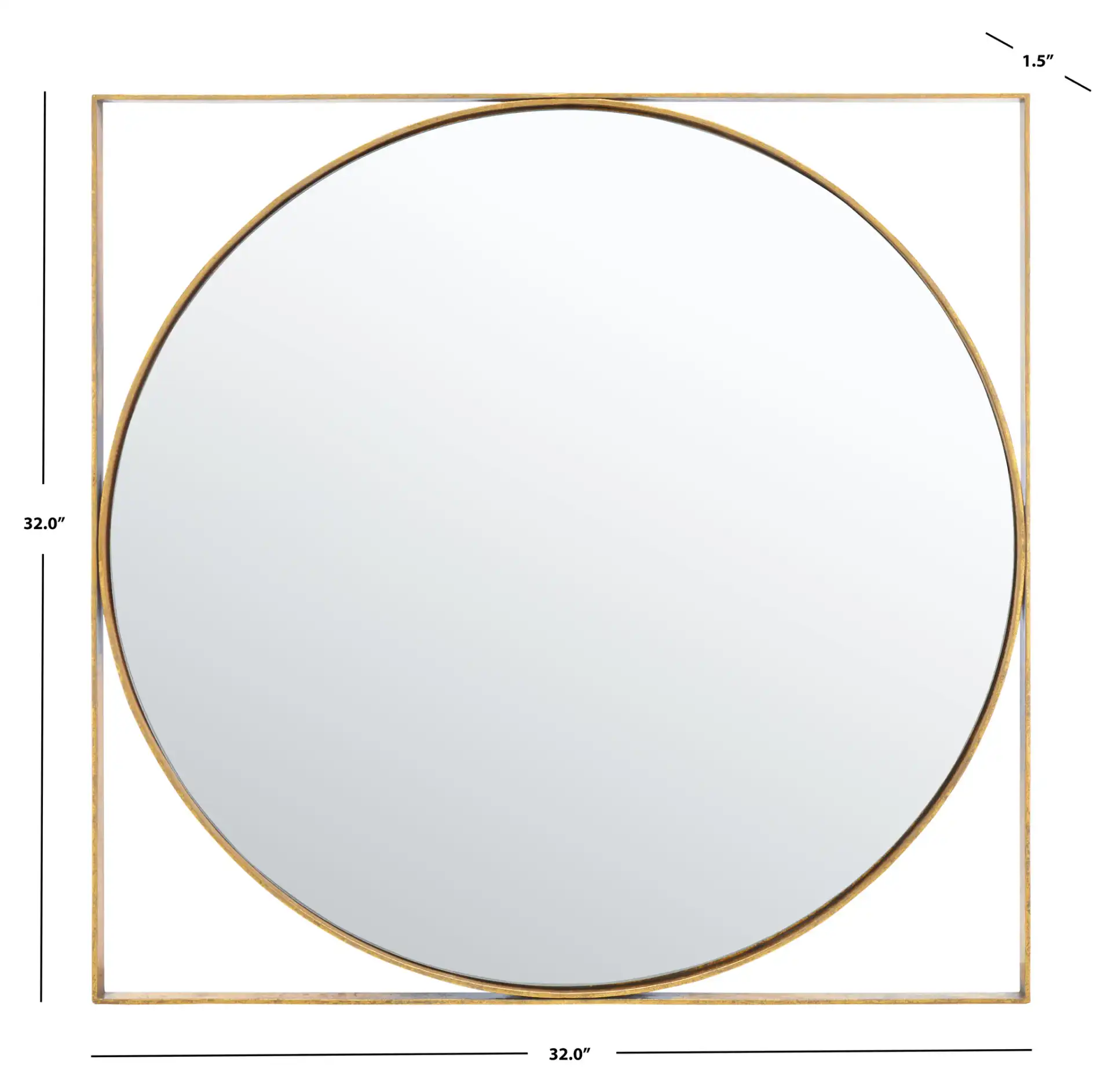 Perrin 32" Mirror in Gold, detail view