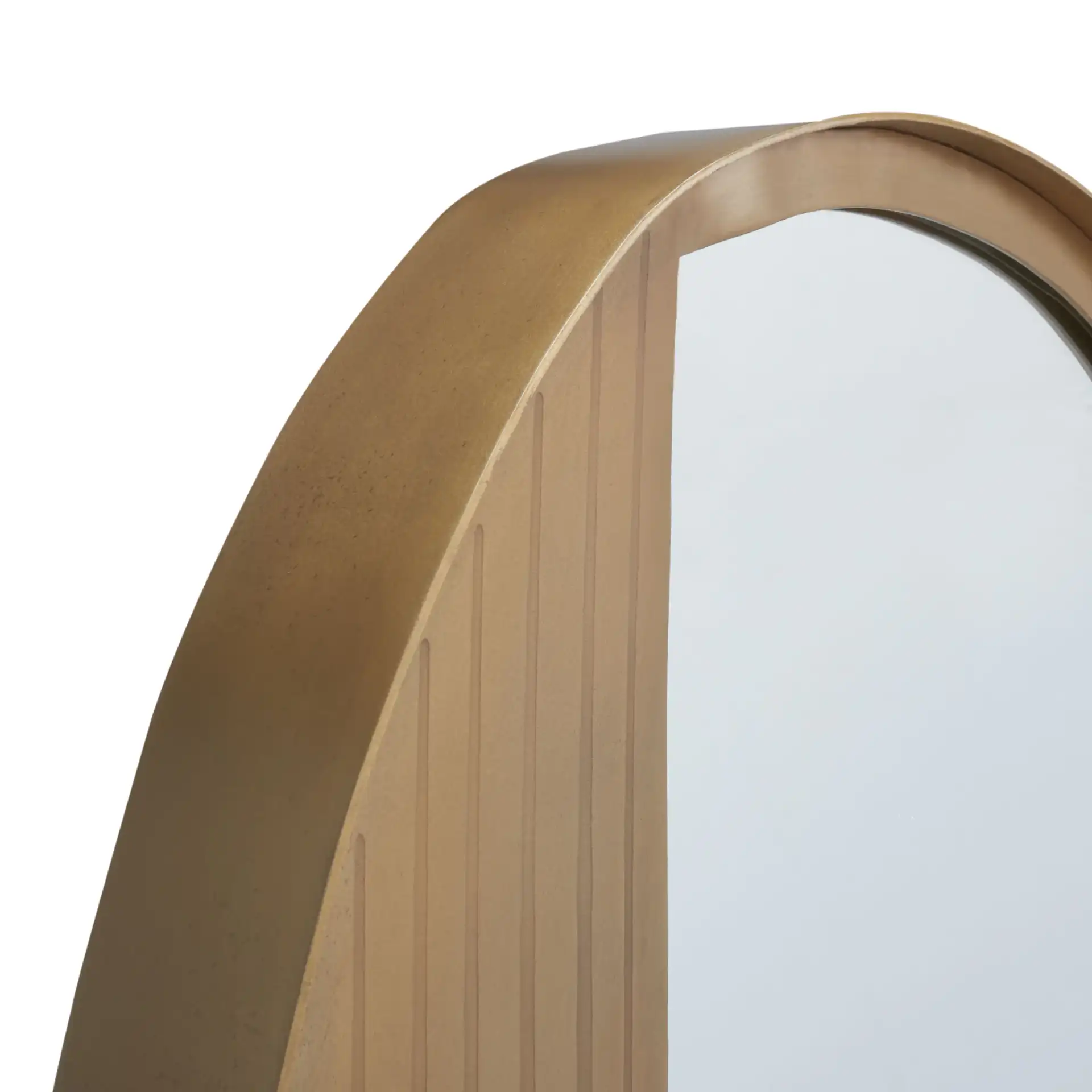 Kinselle 23-Inch Mirror in Antique Brass in a styled room