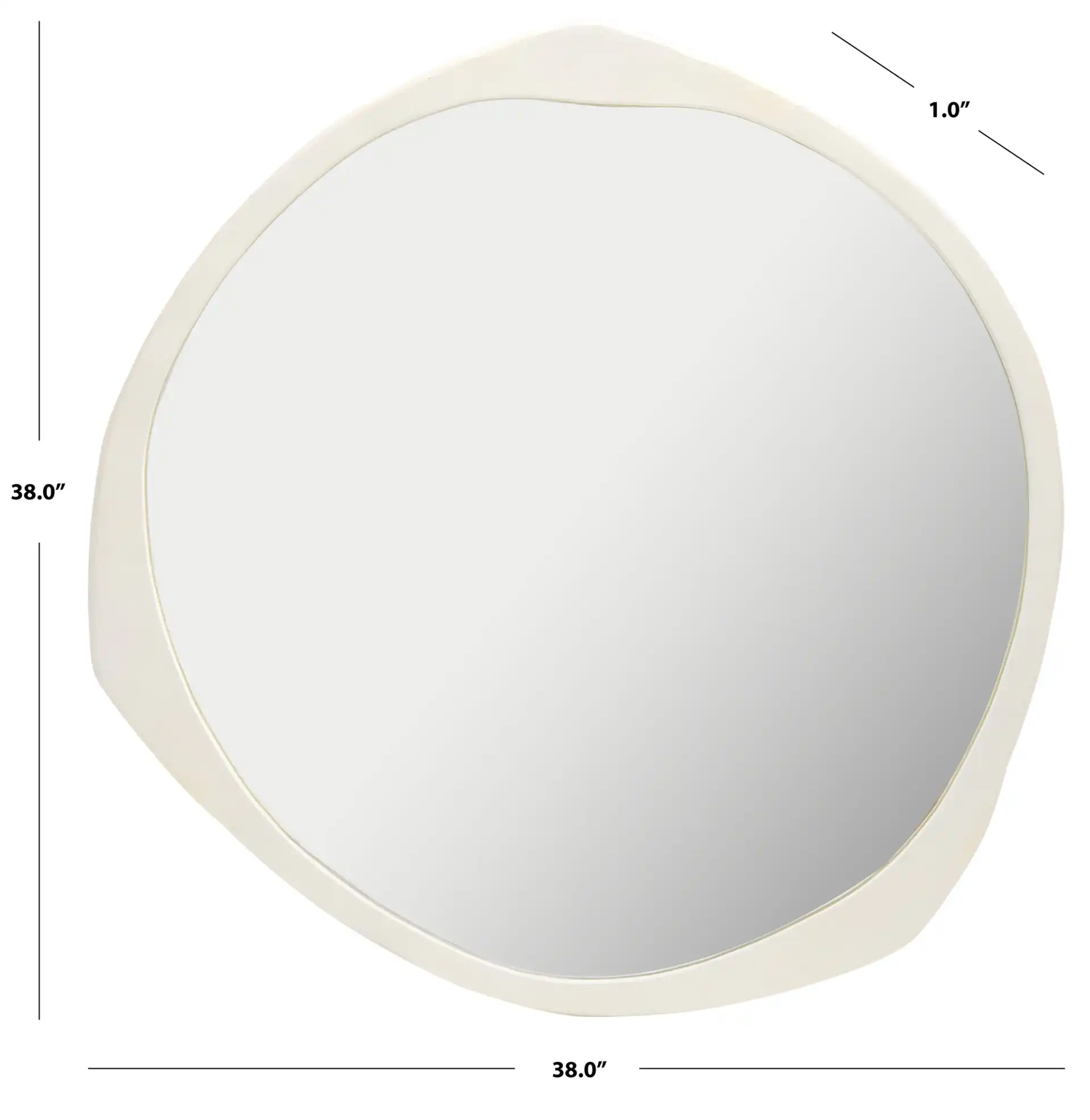 Sayori Mirror in Ivory, detail view