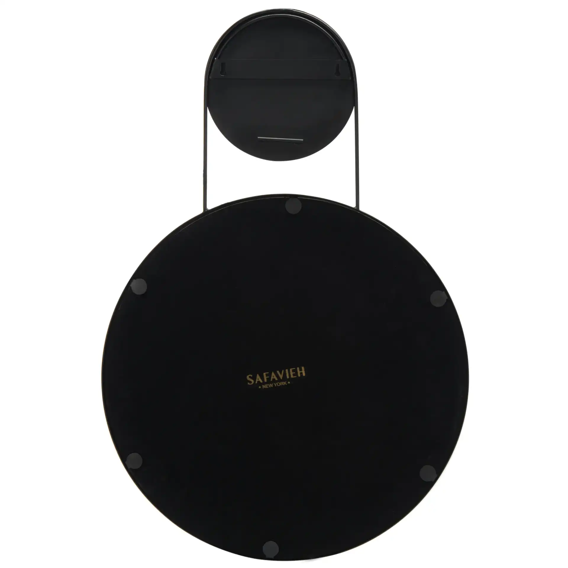 Aura 24-Inch Mirror in Matte Black, detail view