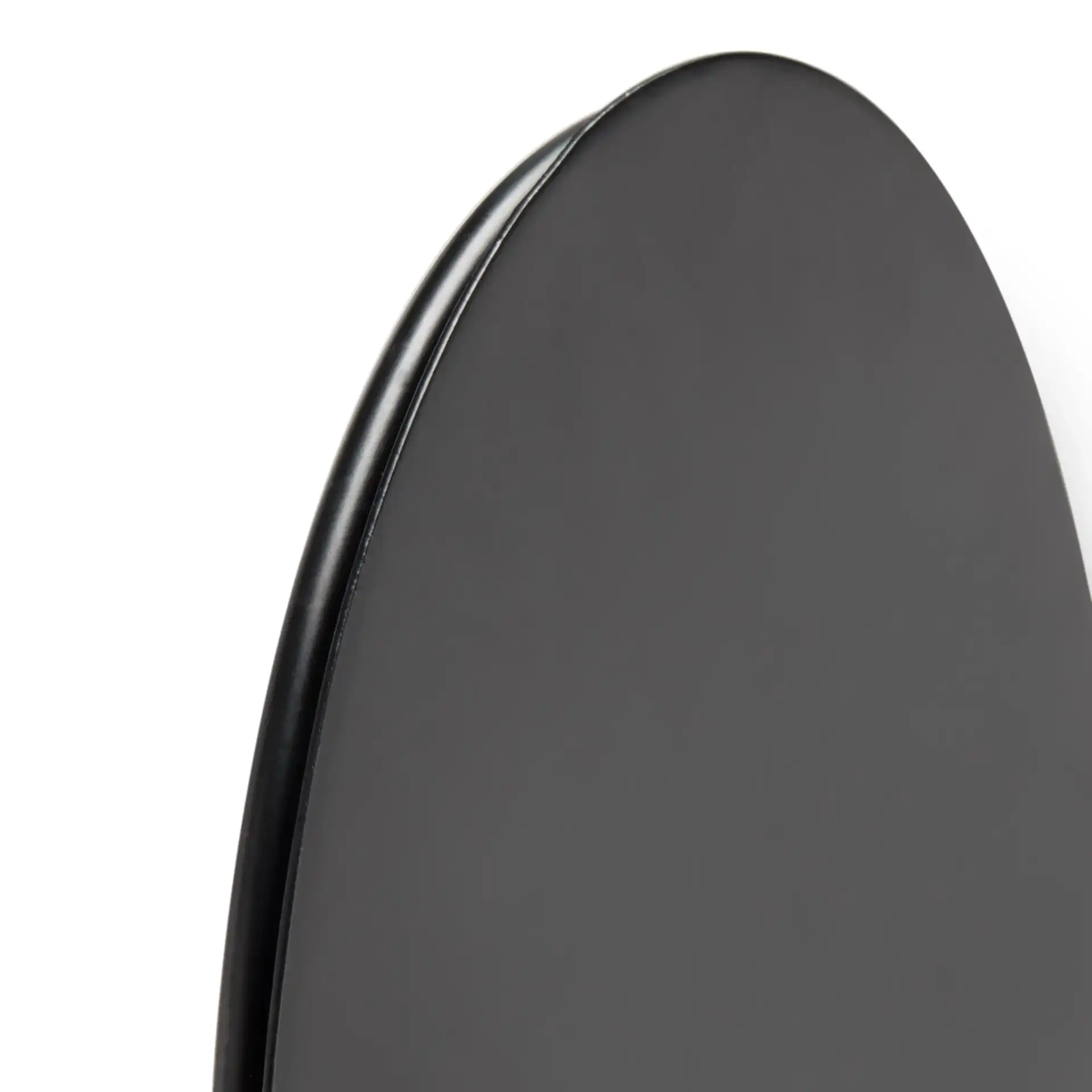 Aura 24-Inch Mirror in Matte Black in a styled room