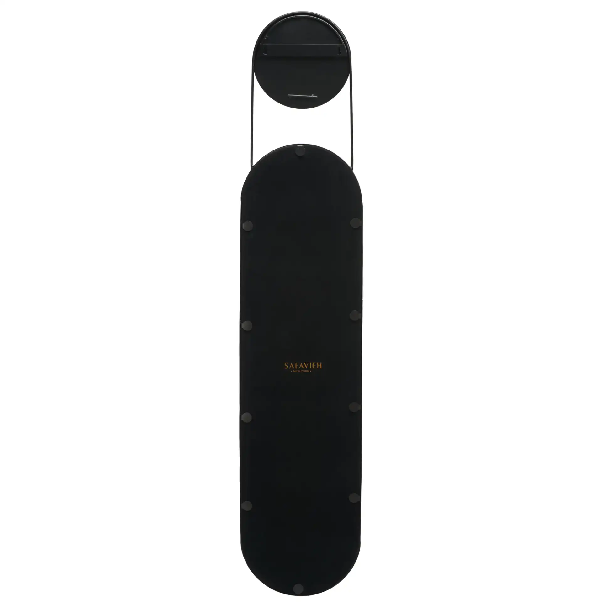 Aistina 12.5" Mirror in Matte Black, detail view