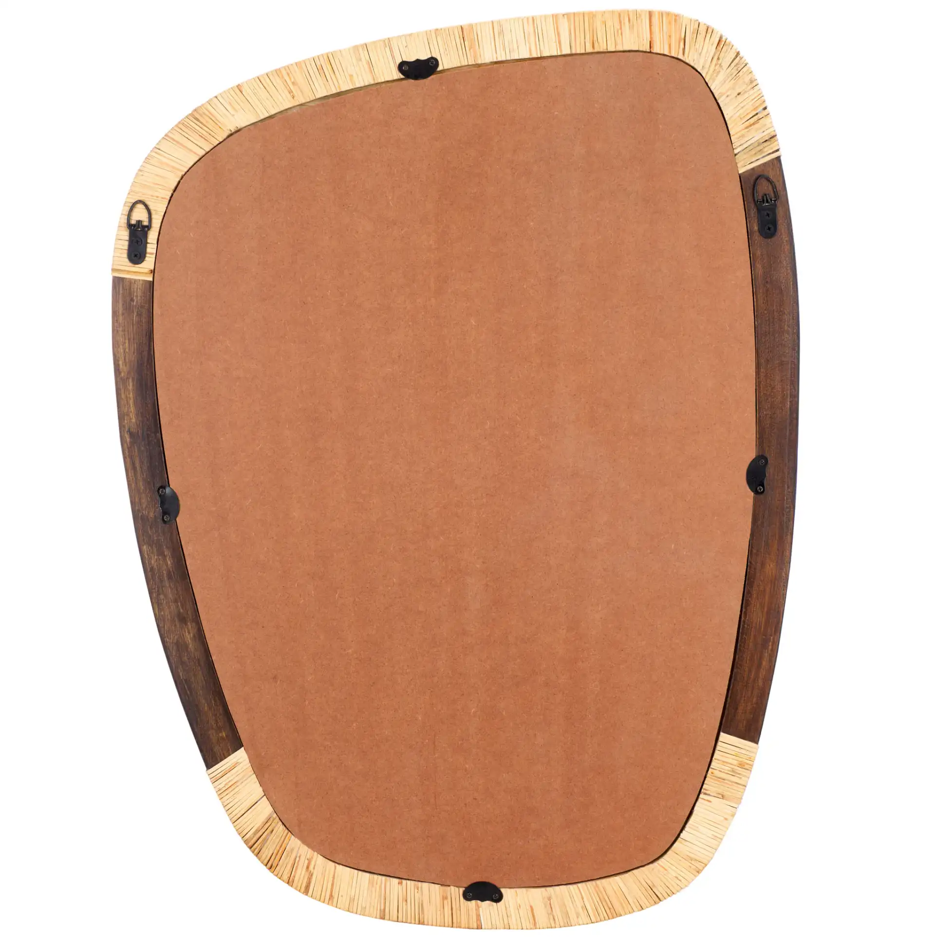 Rupa Mirror in Natural / Brown, detail view