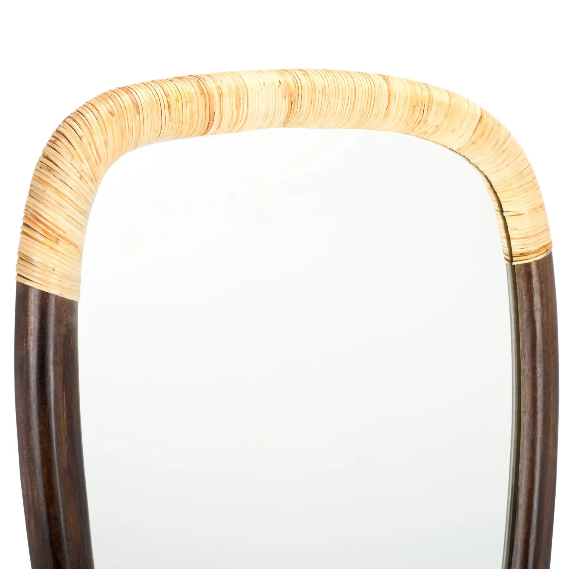 Rupa Mirror in Natural / Brown in a styled room