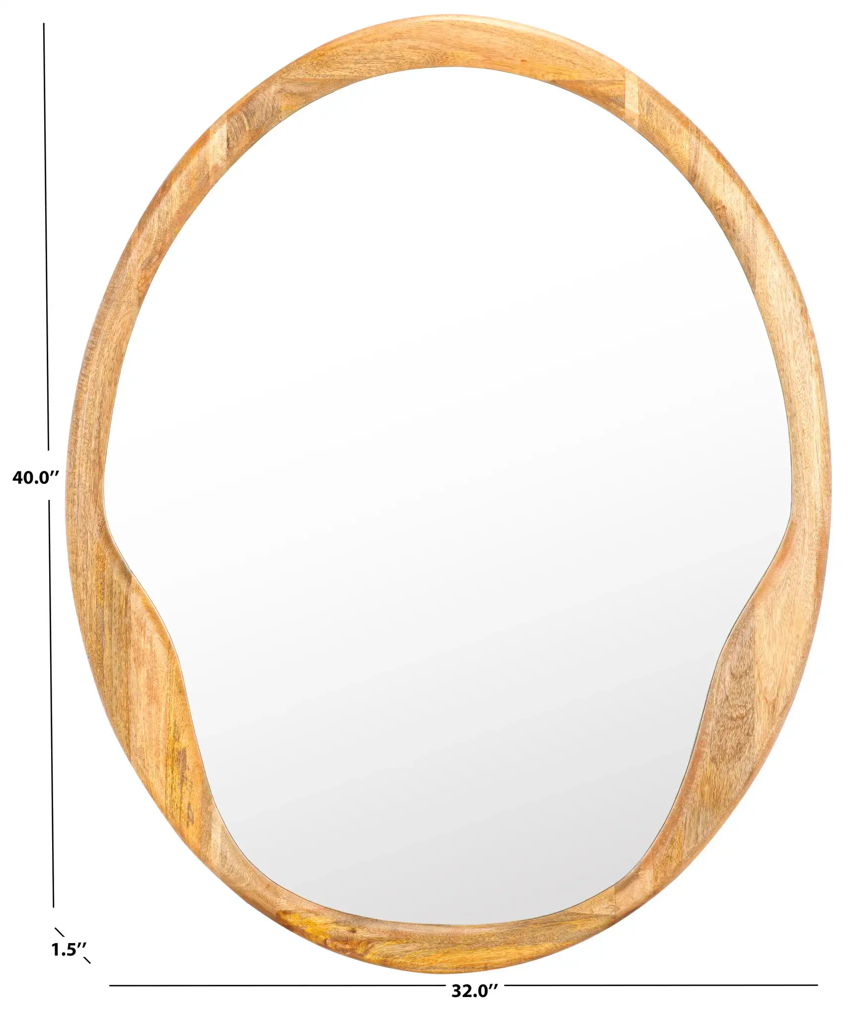 Paz 32-Inch Mirror in Natural, detail view