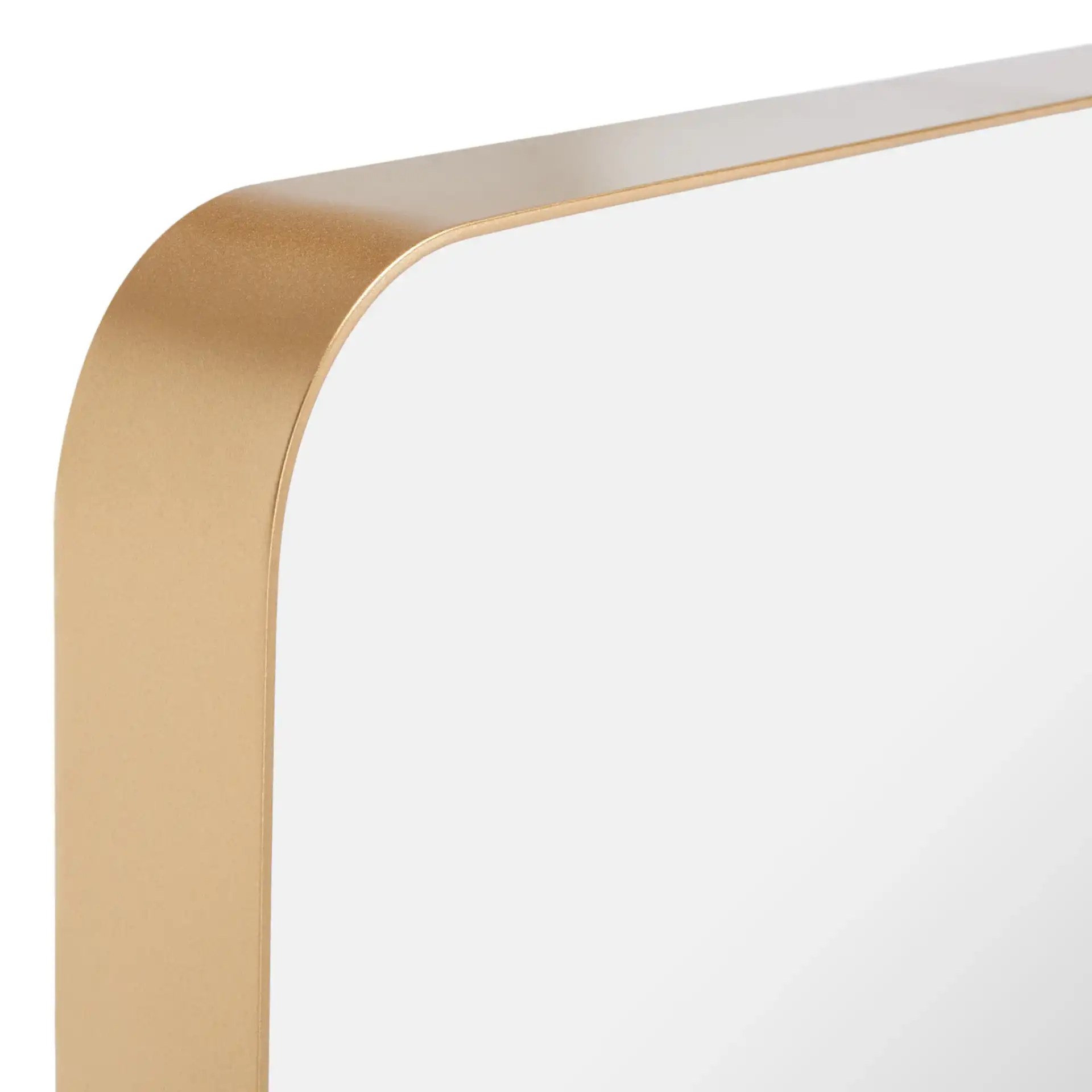 Almasy 18-Inch Mirror in Gold in a styled room