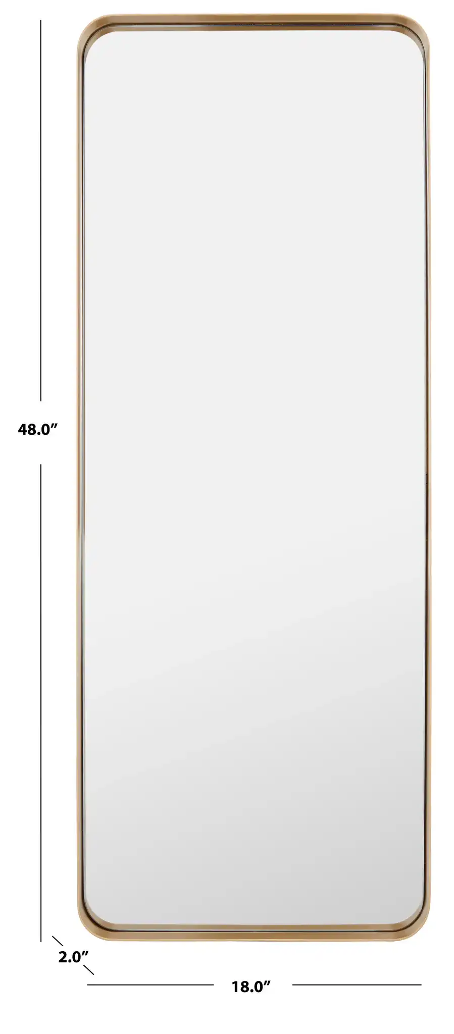 Almasy 18-Inch Mirror in Gold, detail view