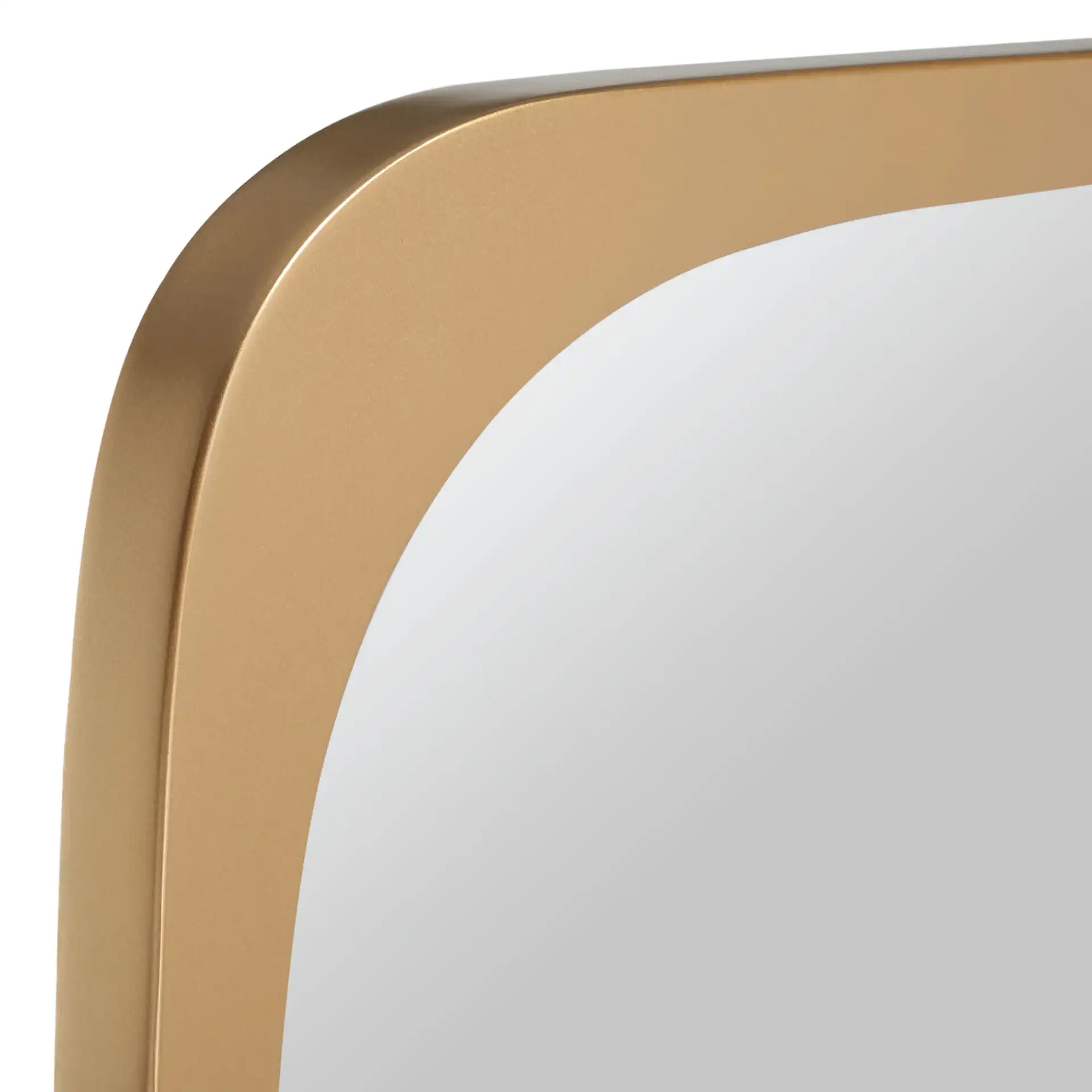 Bramwell Mirror in Gold in a styled room