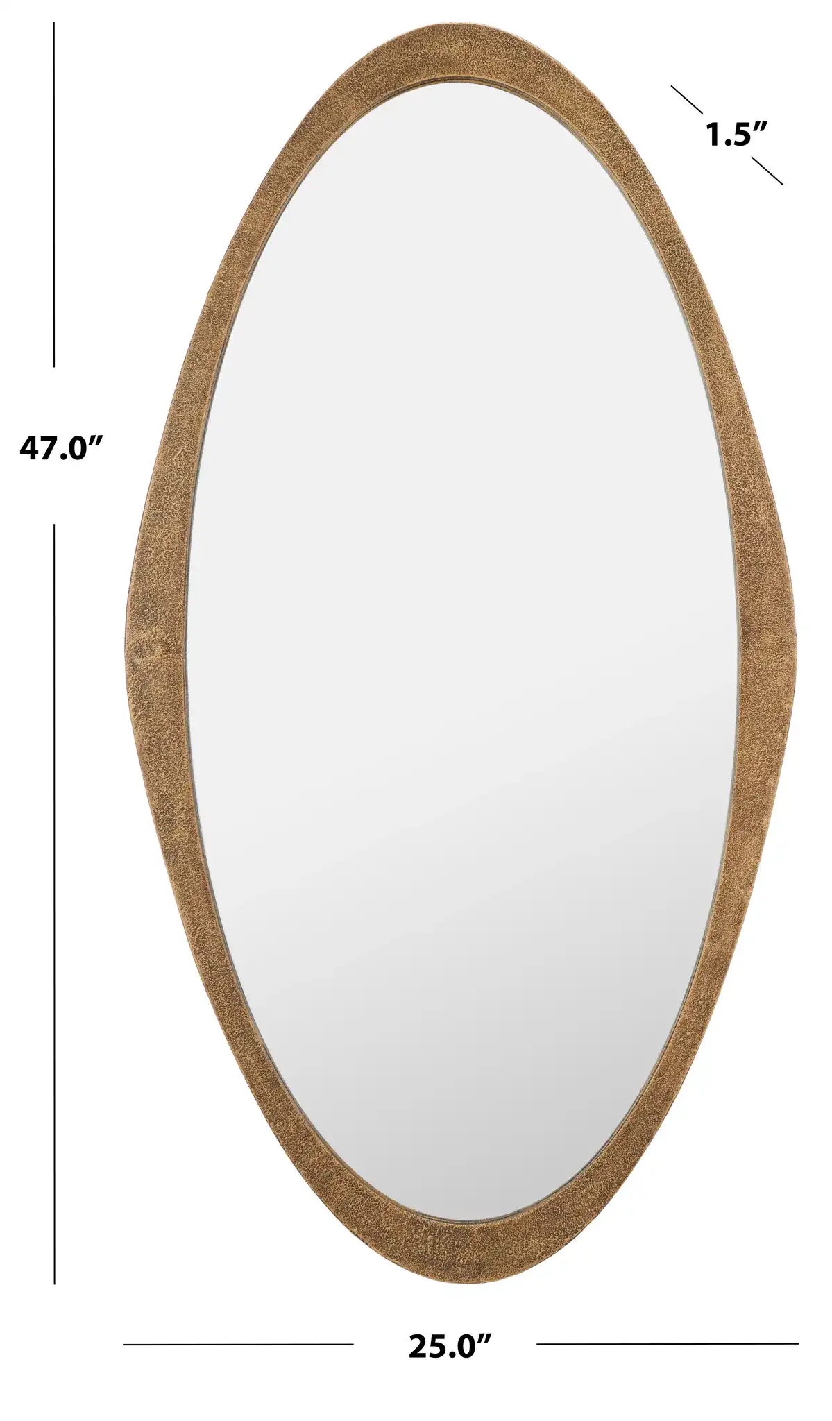 Cassini Mirror in Brass, detail view