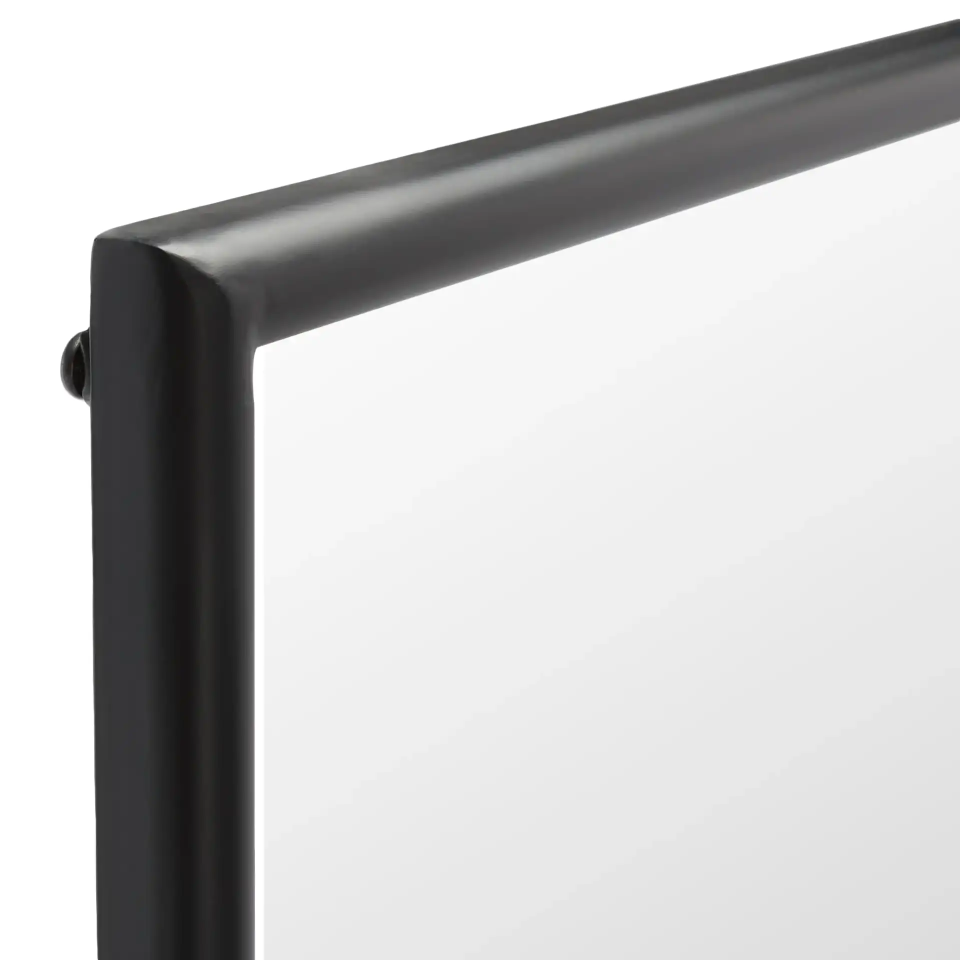 Patel 25-Inch Mirror in Black in a styled room