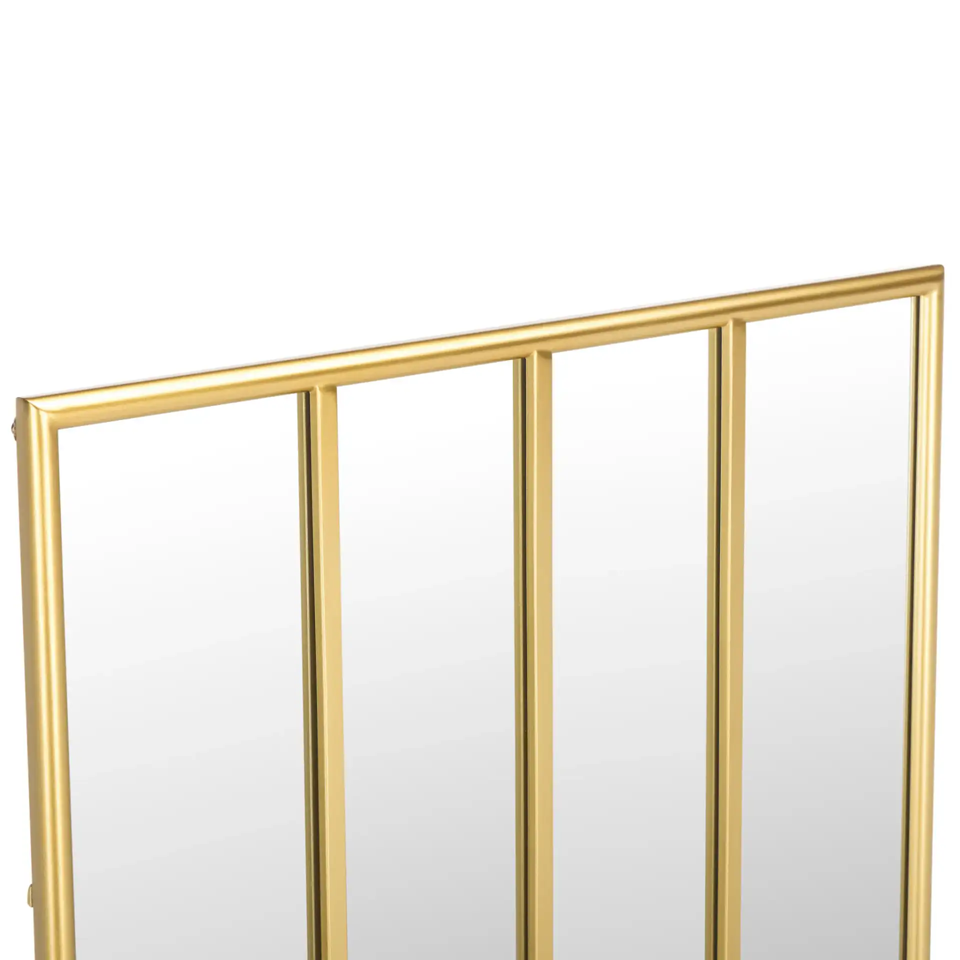 Emezza 30-Inch Mirror in Gold in a styled room