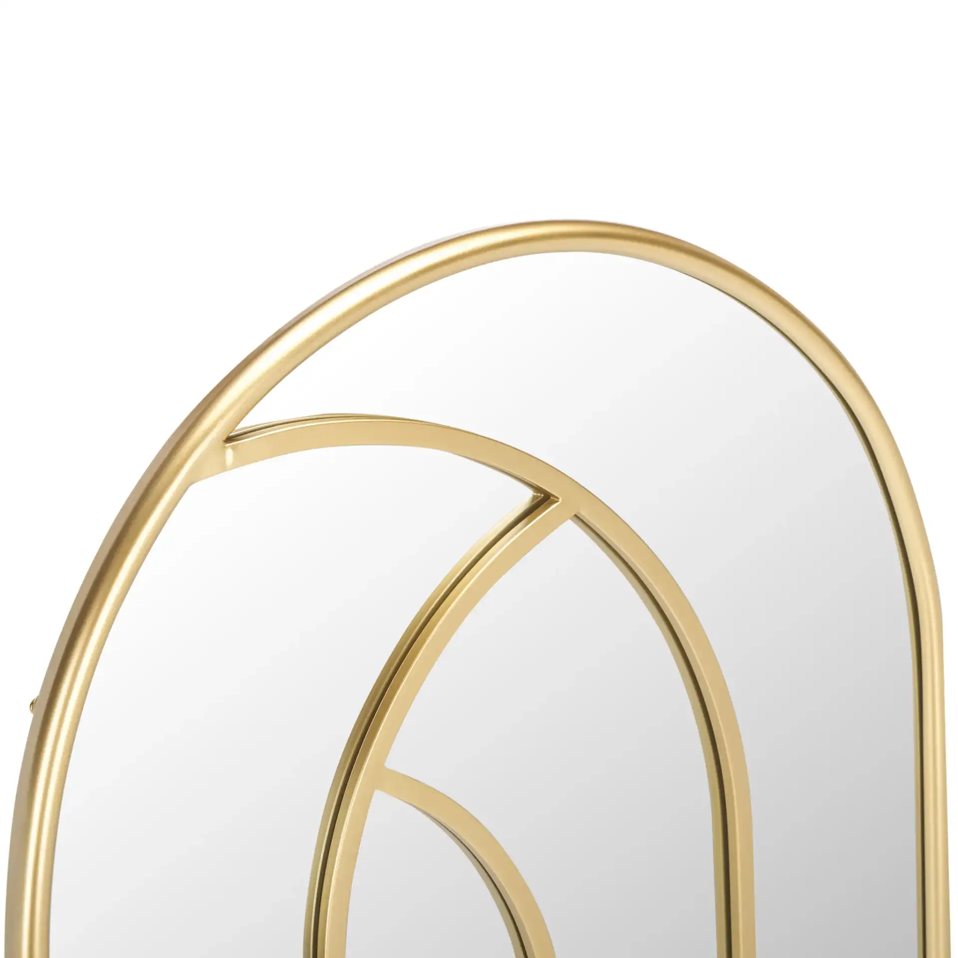 Emezza 30-Inch Mirror in Gold in a styled room