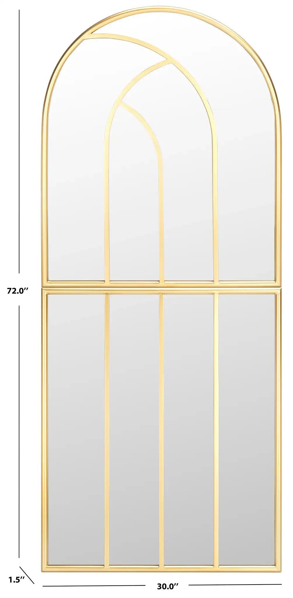 Emezza 30-Inch Mirror in Gold, detail view