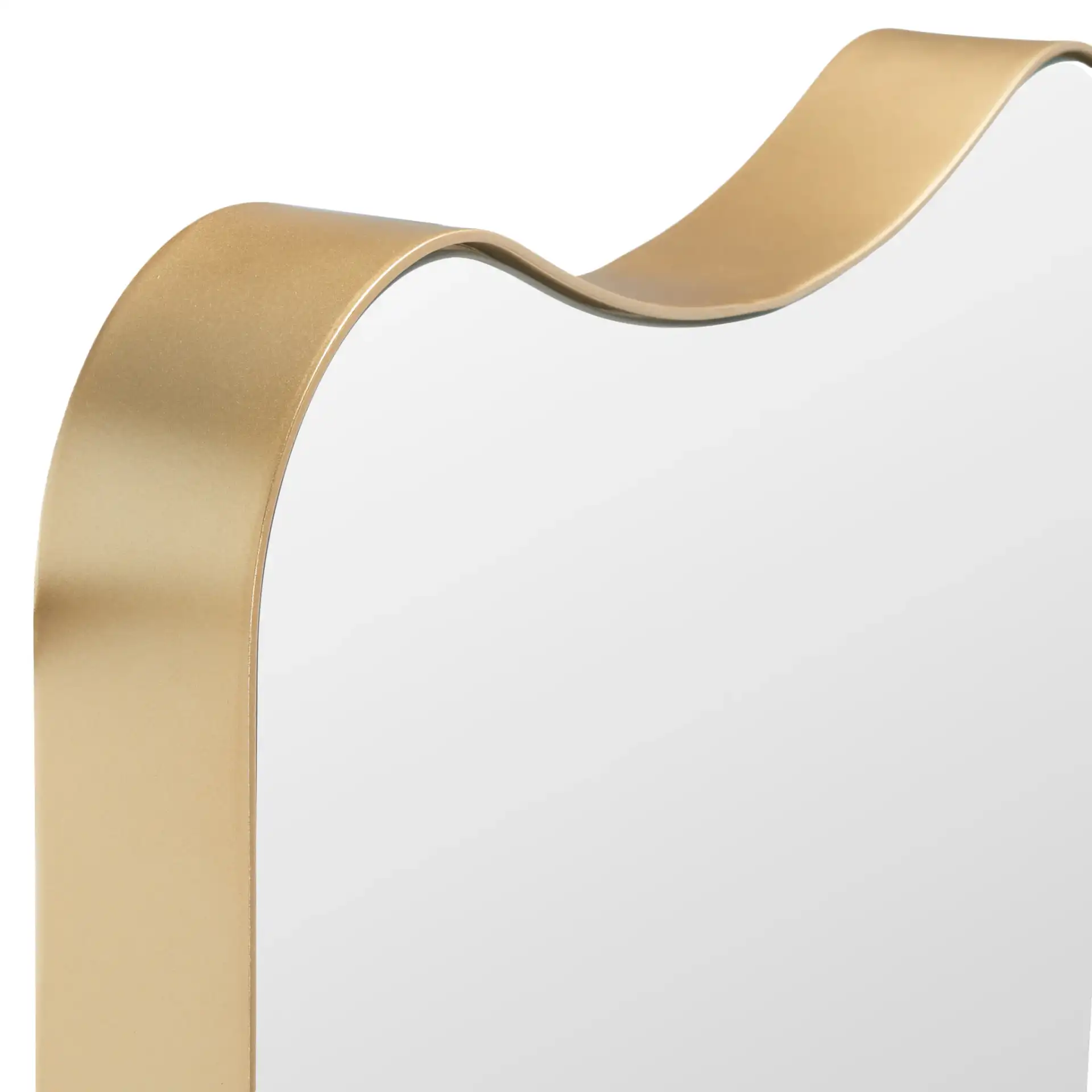 Hyla 14" Mirror in Gold in a styled room