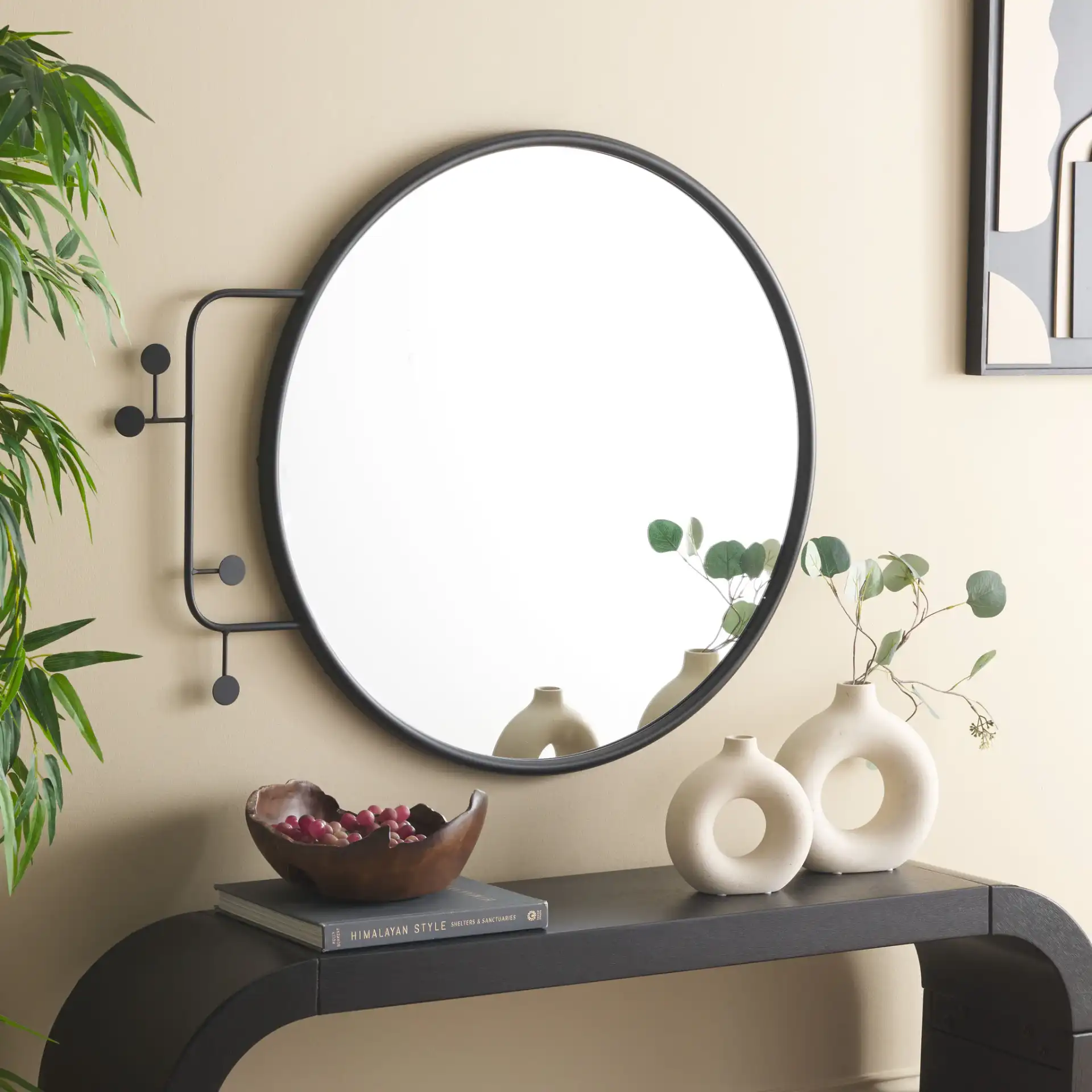Marlo Mirror in Black in a styled room