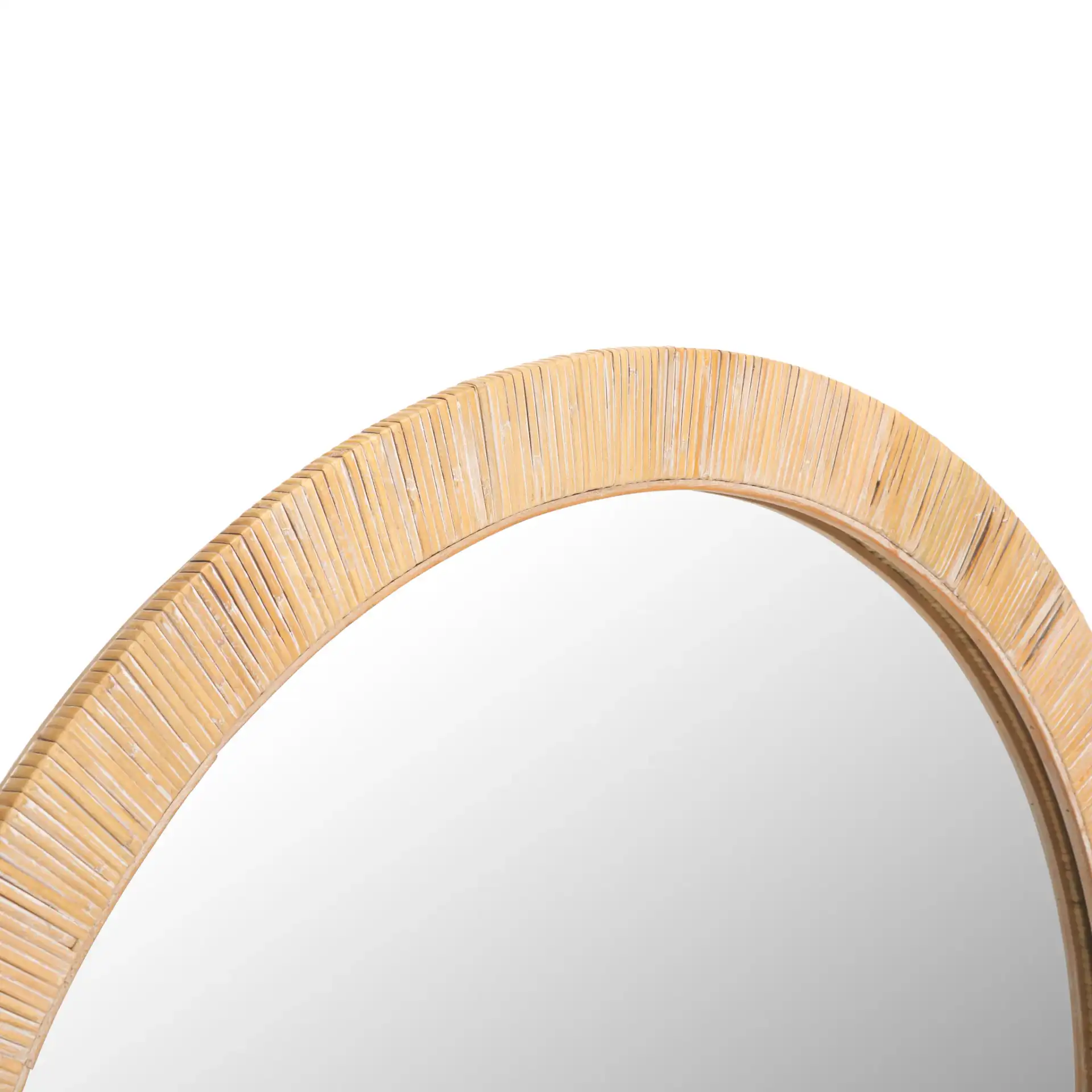 Mila 35.75" Mirror in Natural in a styled room