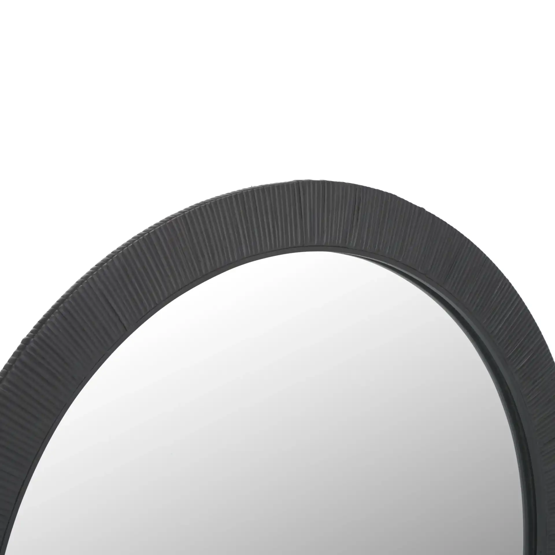 Nellie 31.5-Inch Mirror in Black in a styled room