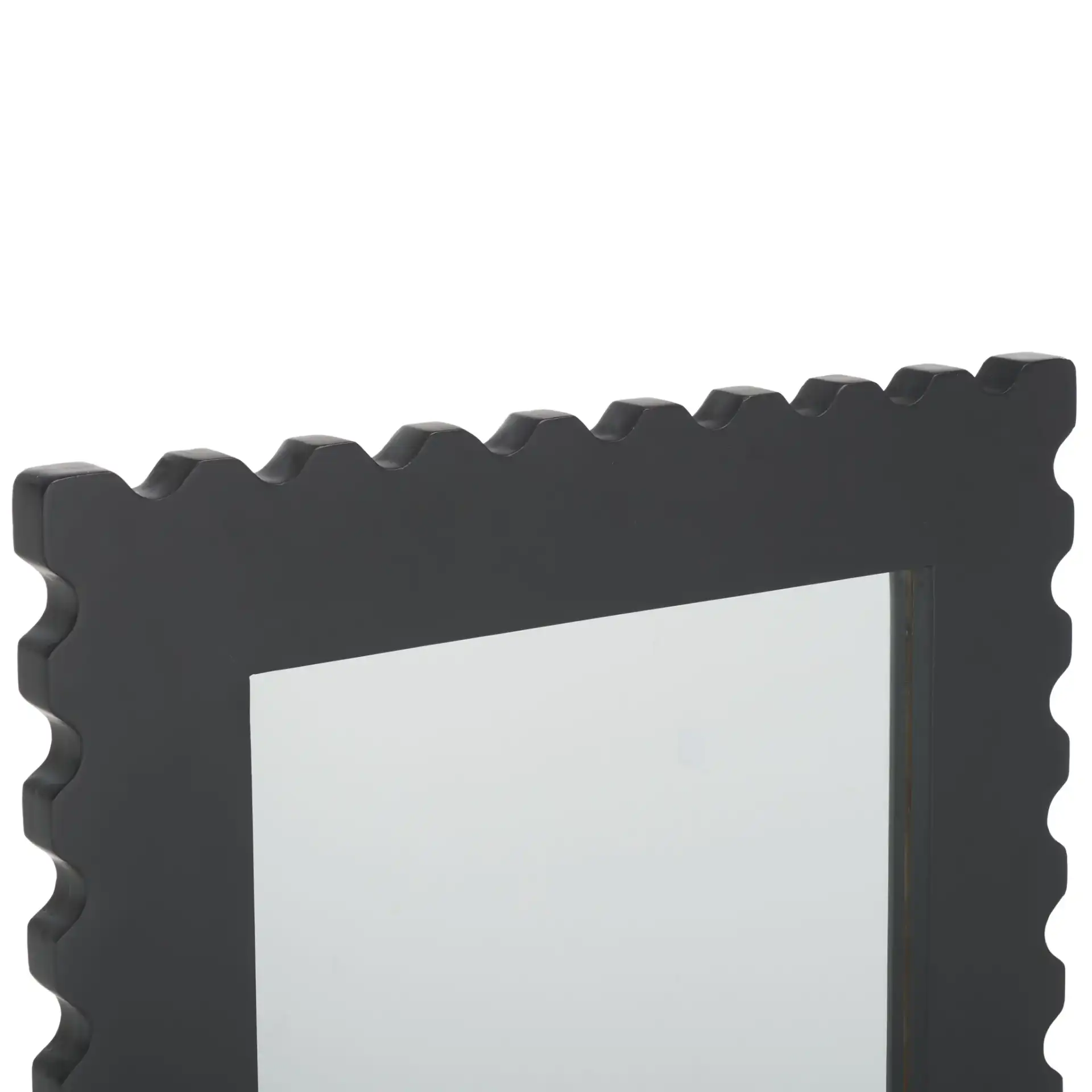 Nadia 24" Mirror in Black in a styled room