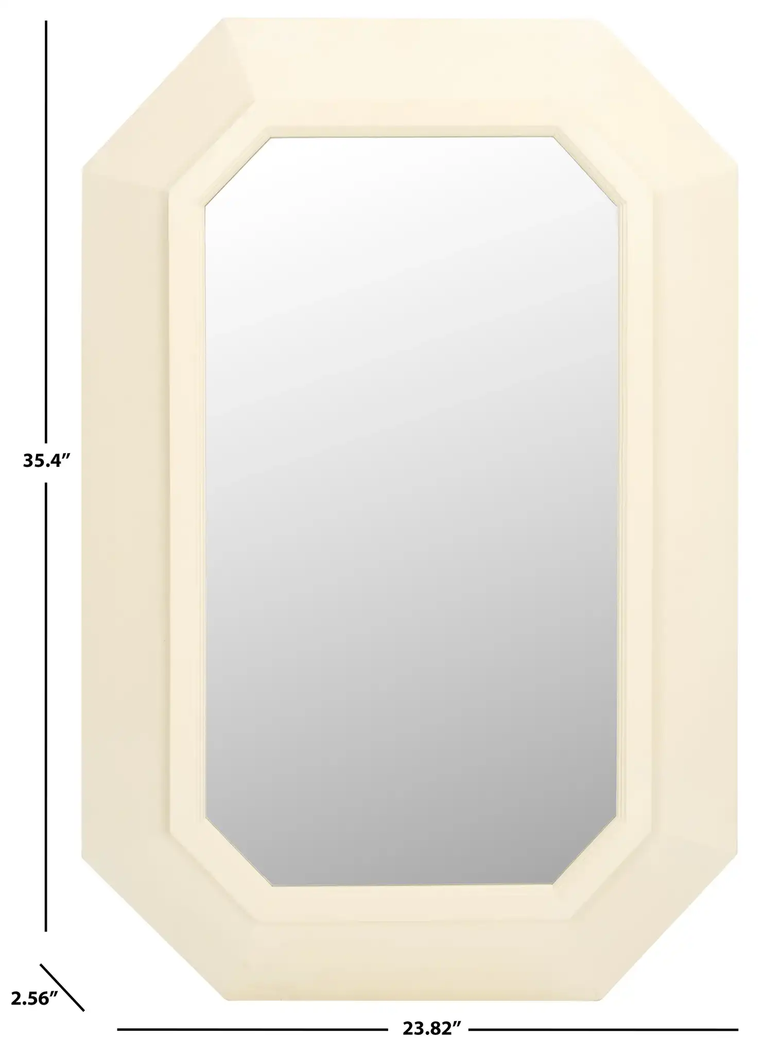 Zaira Mirror in White, detail view
