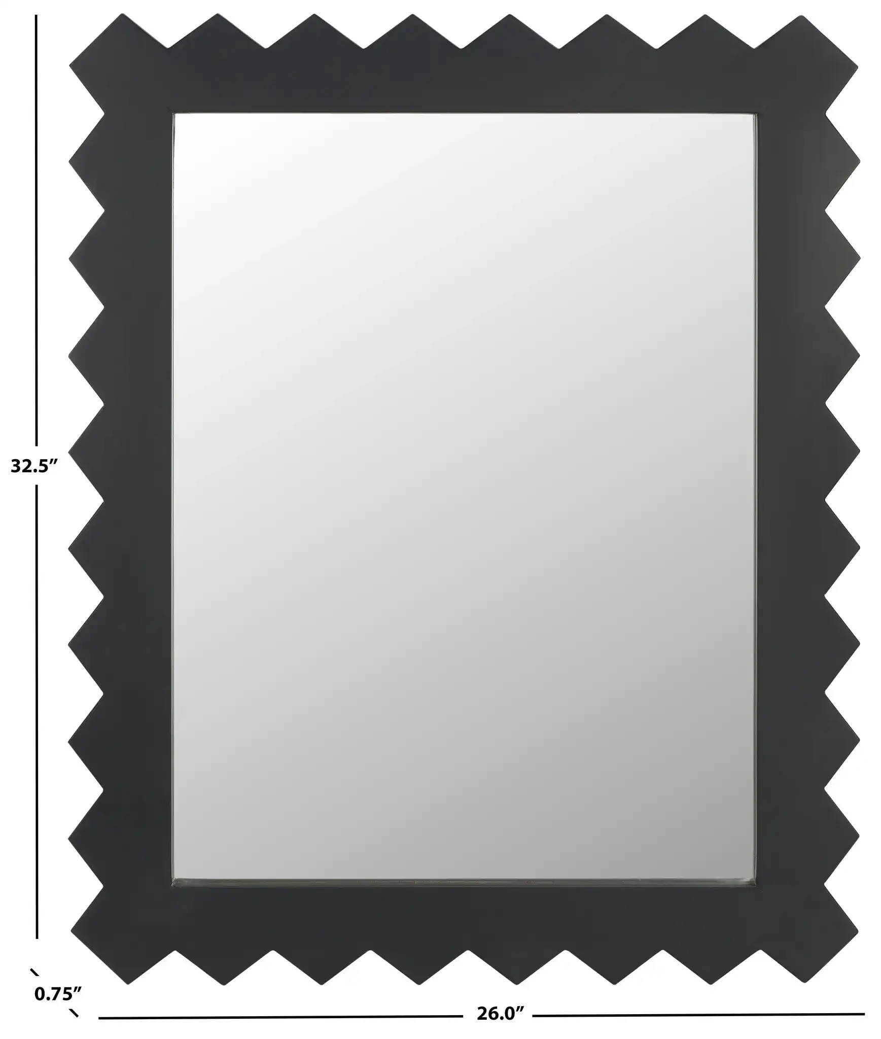 Kase 26-Inch Mirror in Black, detail view