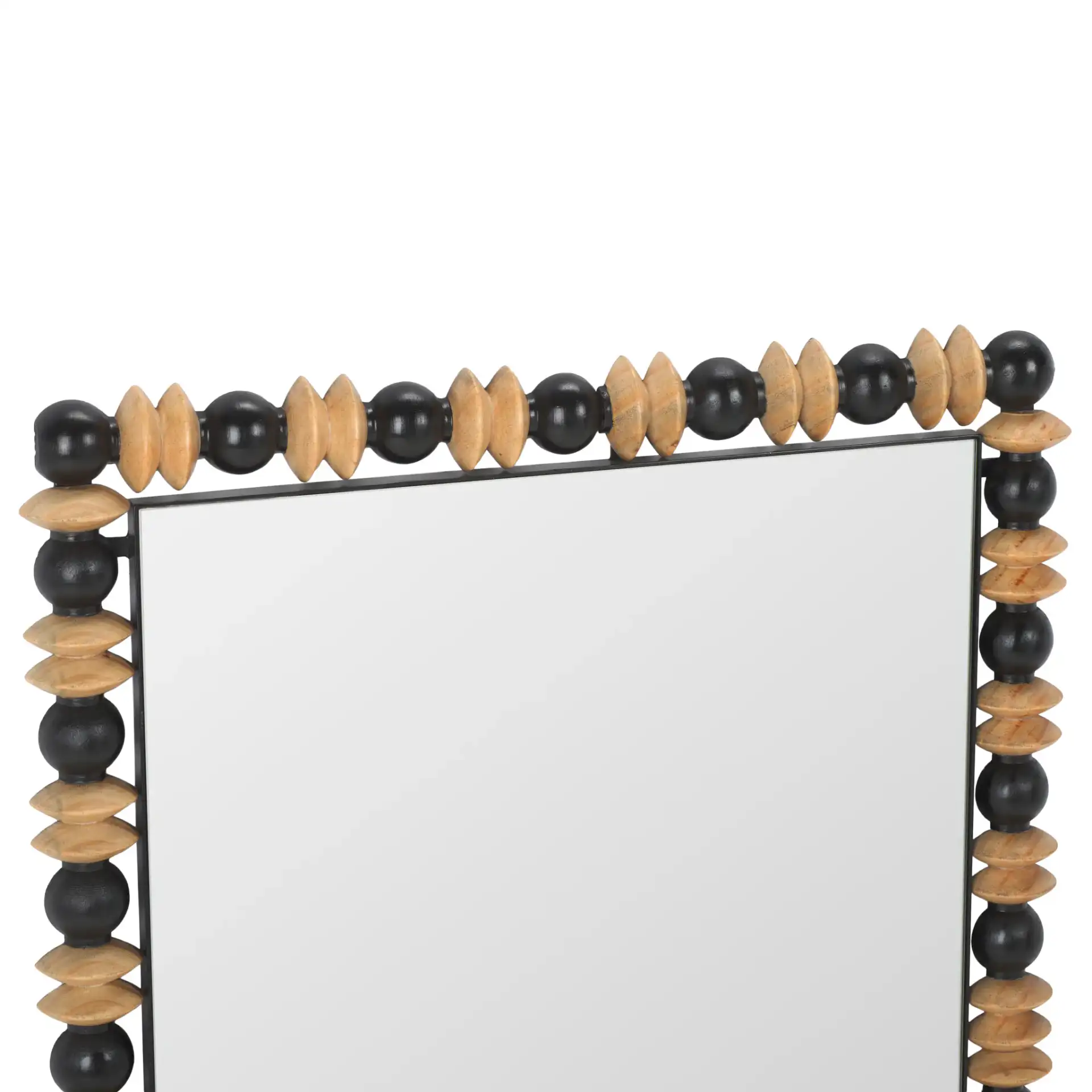Azaria 24.6-Inch Mirror in Black / Natural in a styled room