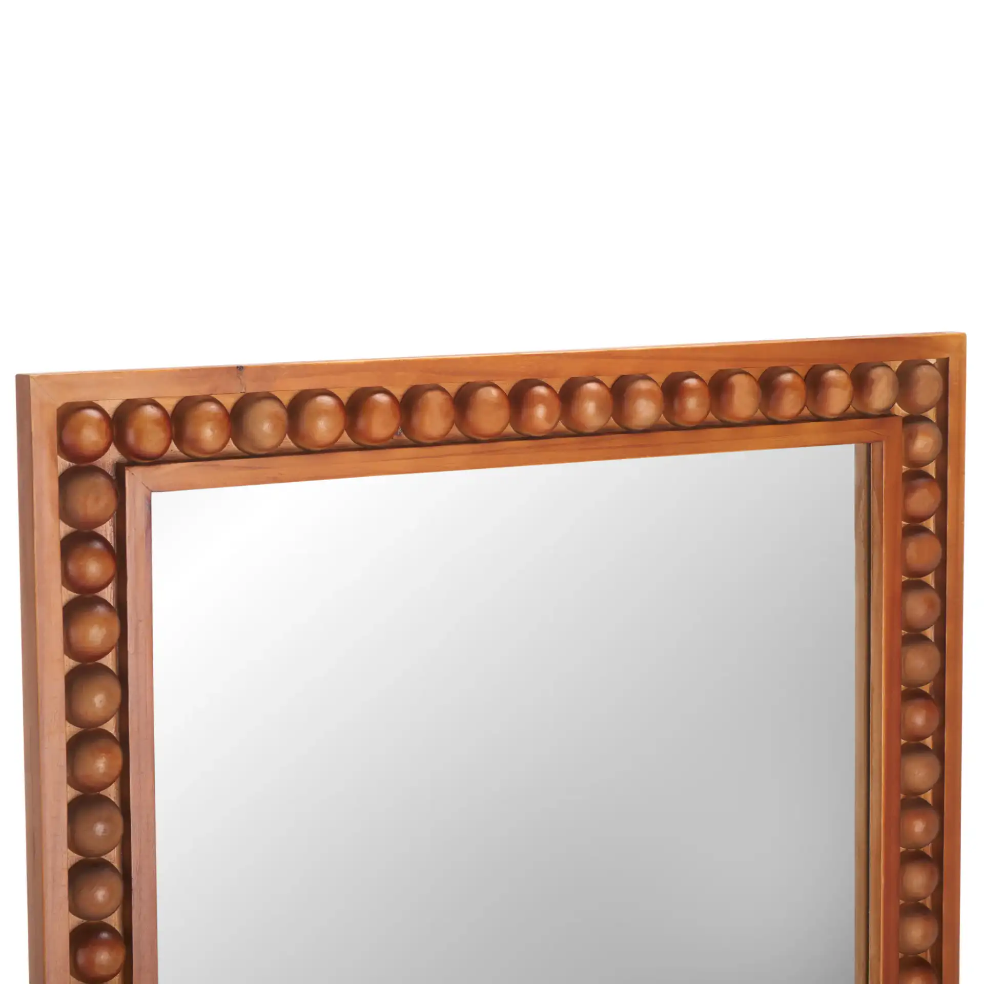 Olena 24" Mirror in Red / Brown in a styled room