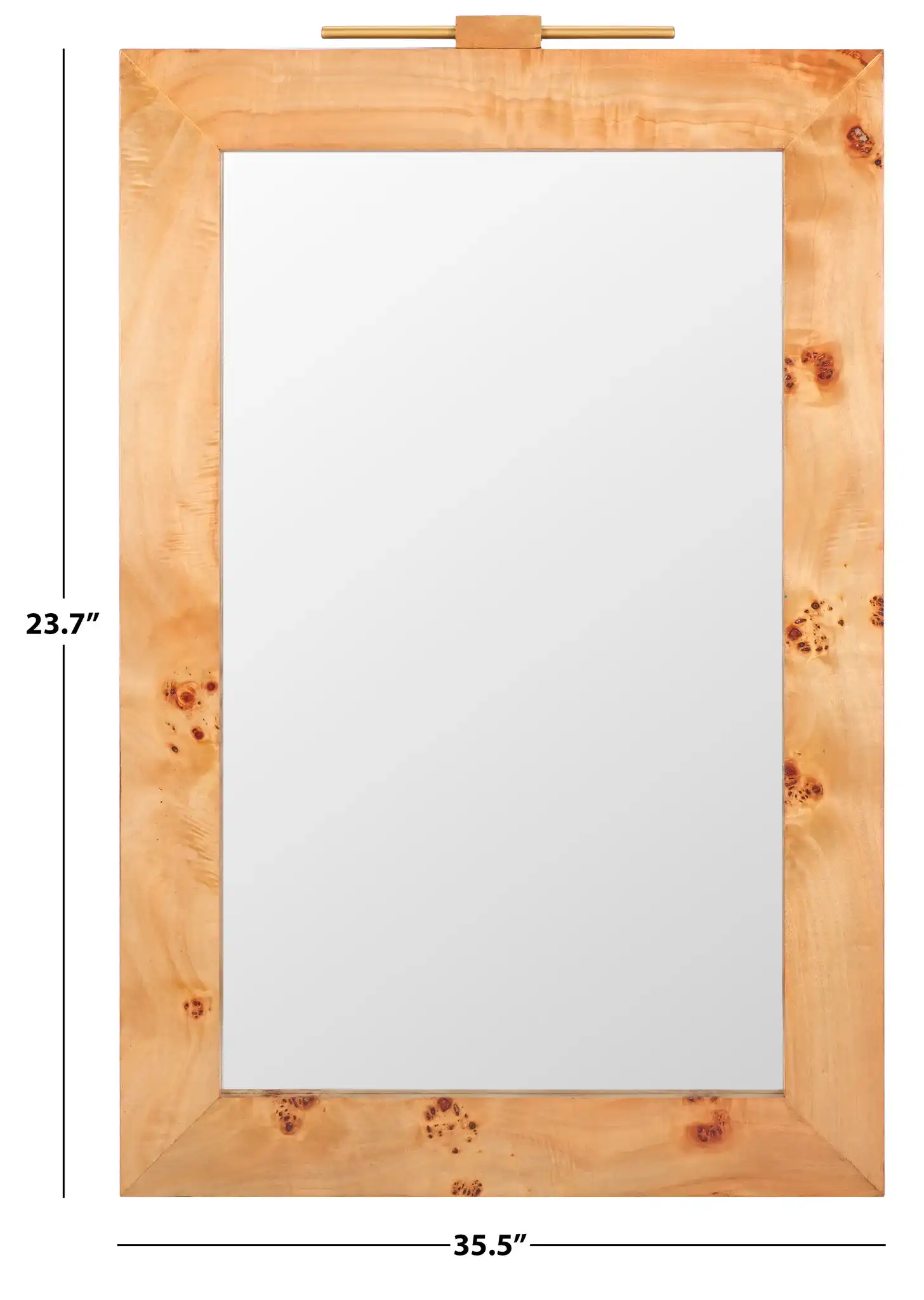 Anthea 23.7-Inch Mirror in Natural / Light Natural, detail view