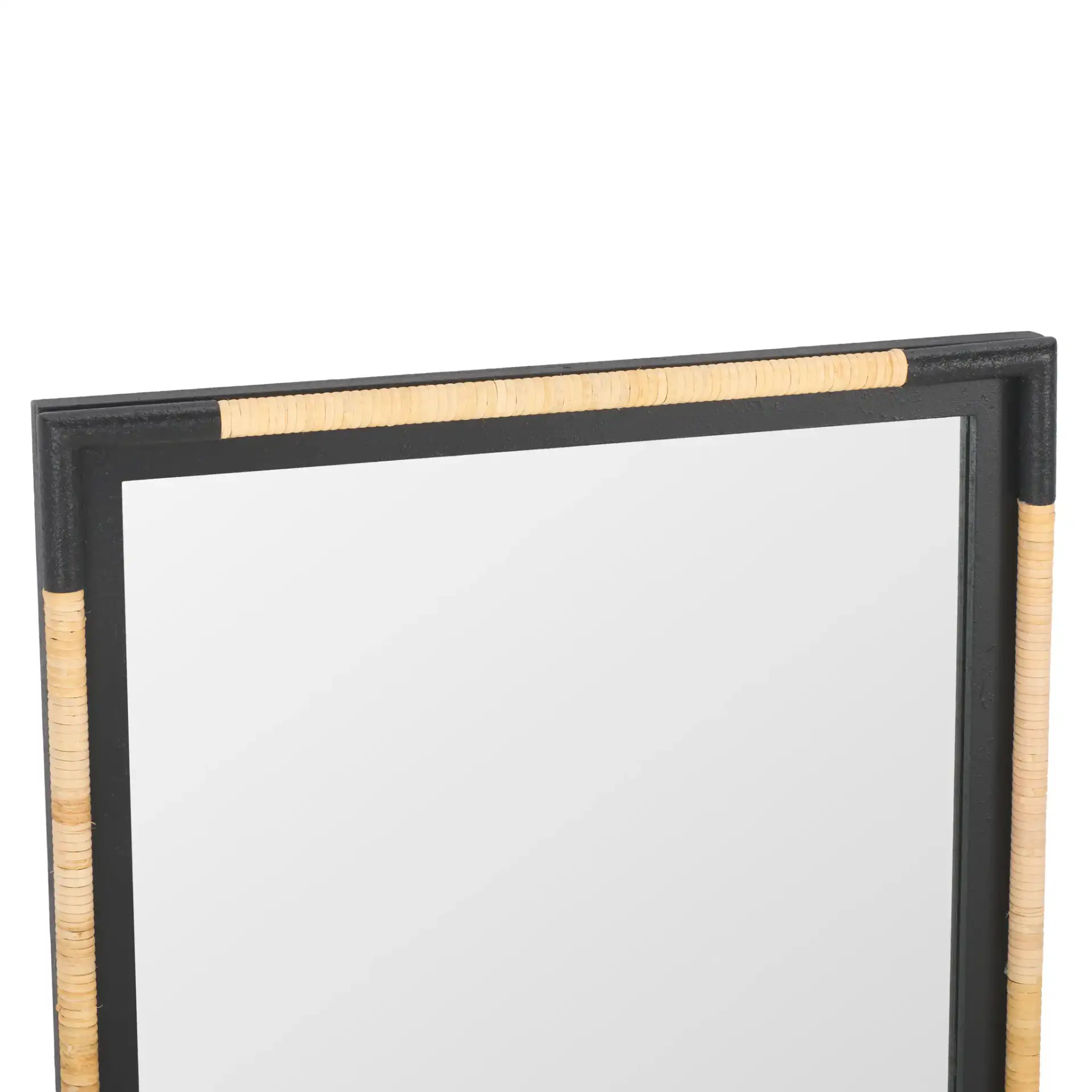 Renah 23.6-Inch Mirror in Natural / Black in a styled room