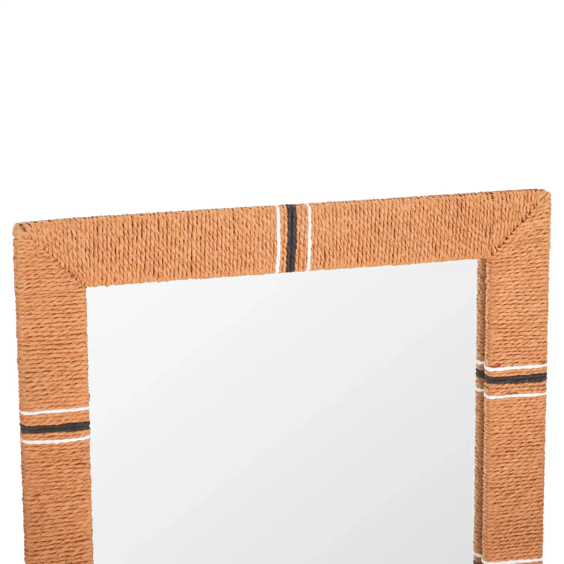 Sarla Mirror in Natural in a styled room