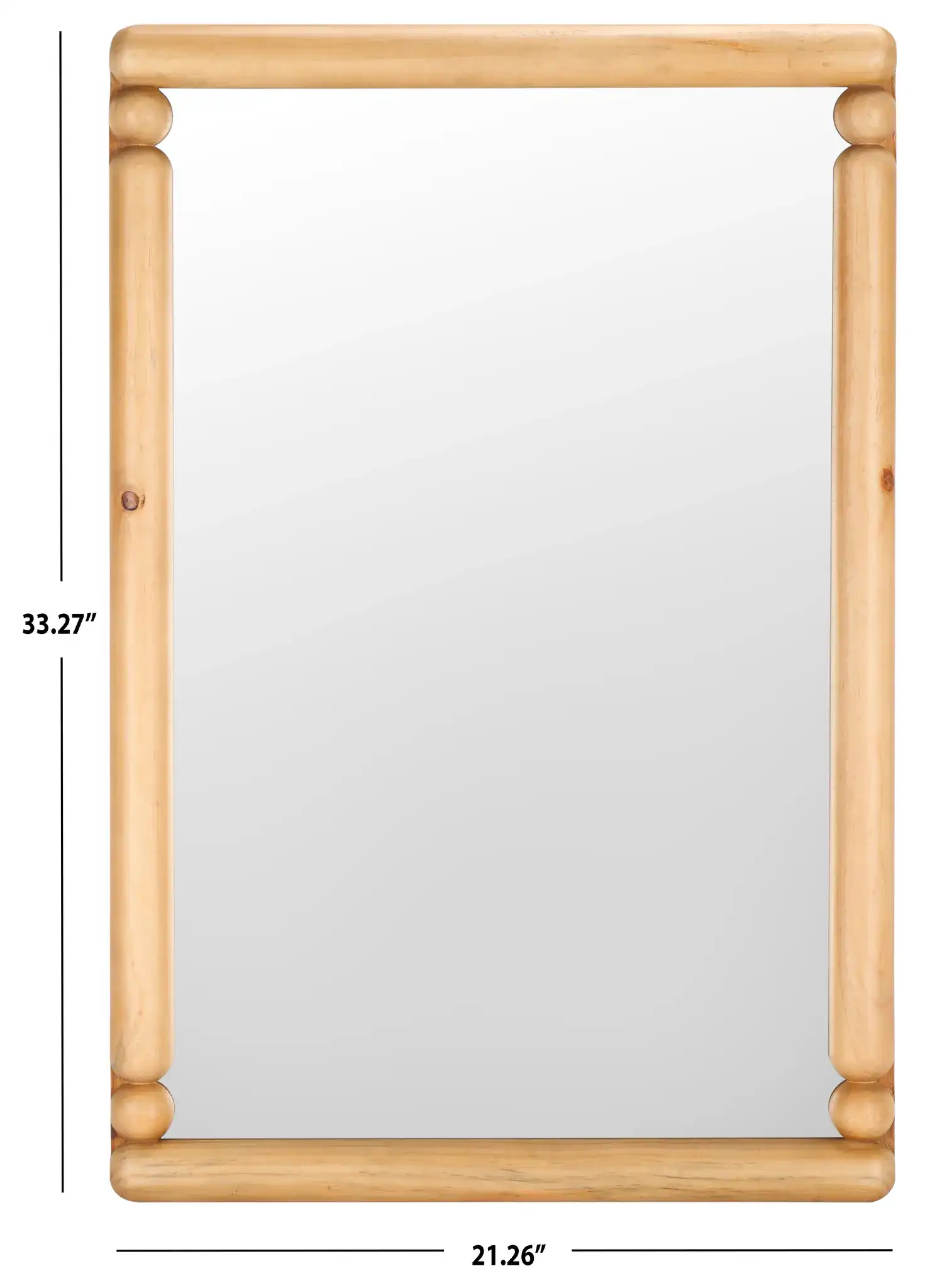 Mariana 24-Inch Mirror in Beige, detail view
