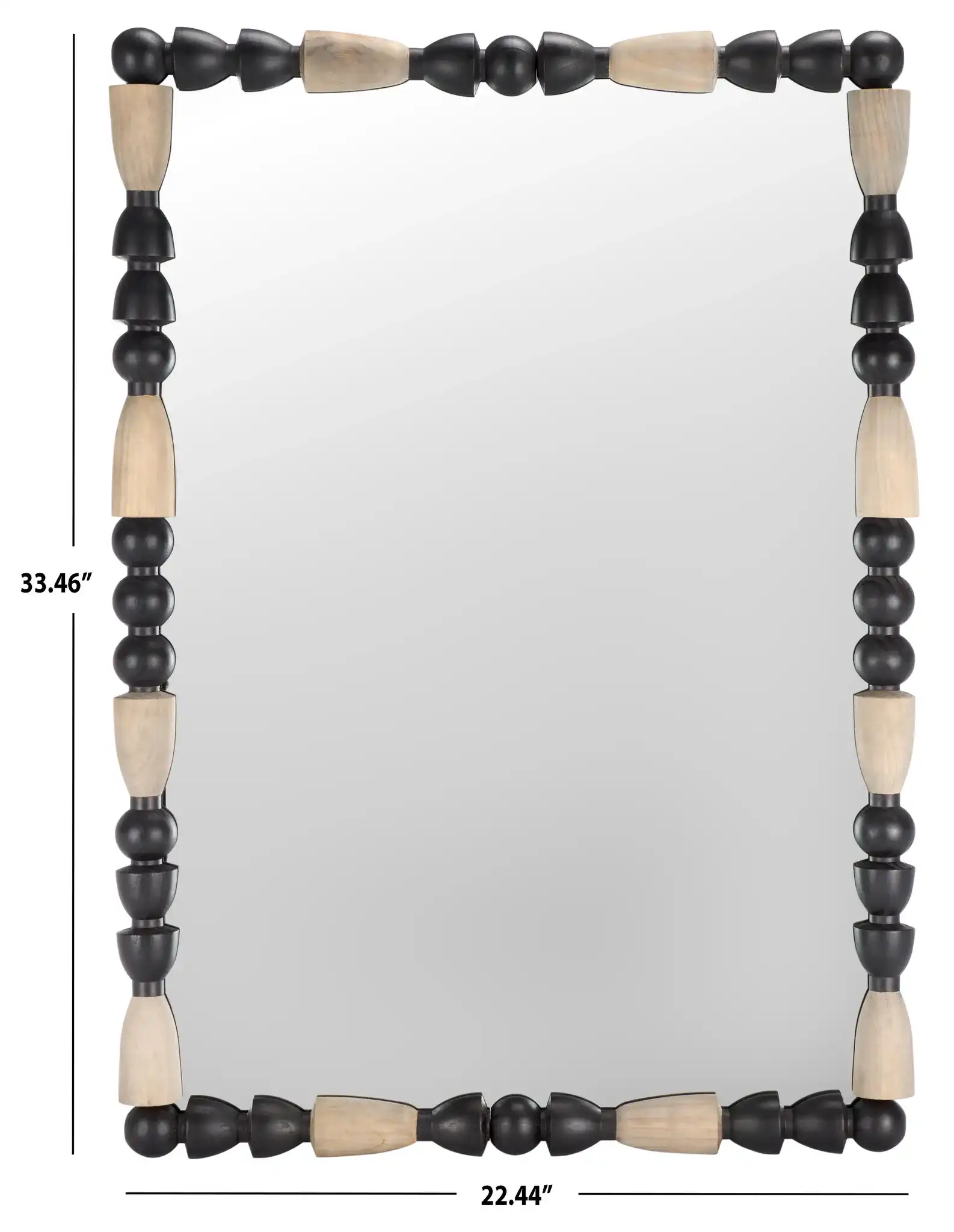 Gabbhi Mirror in Black / Gray, detail view