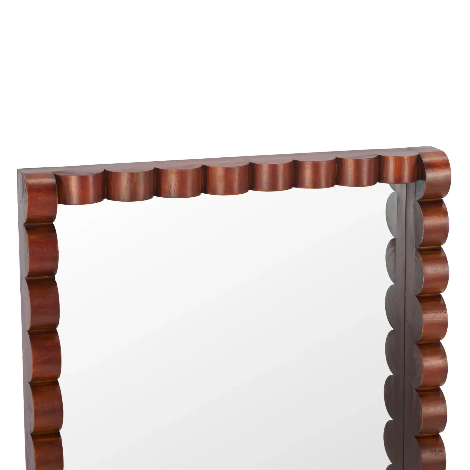 Charli 26-Inch Mirror in Walnut in a styled room
